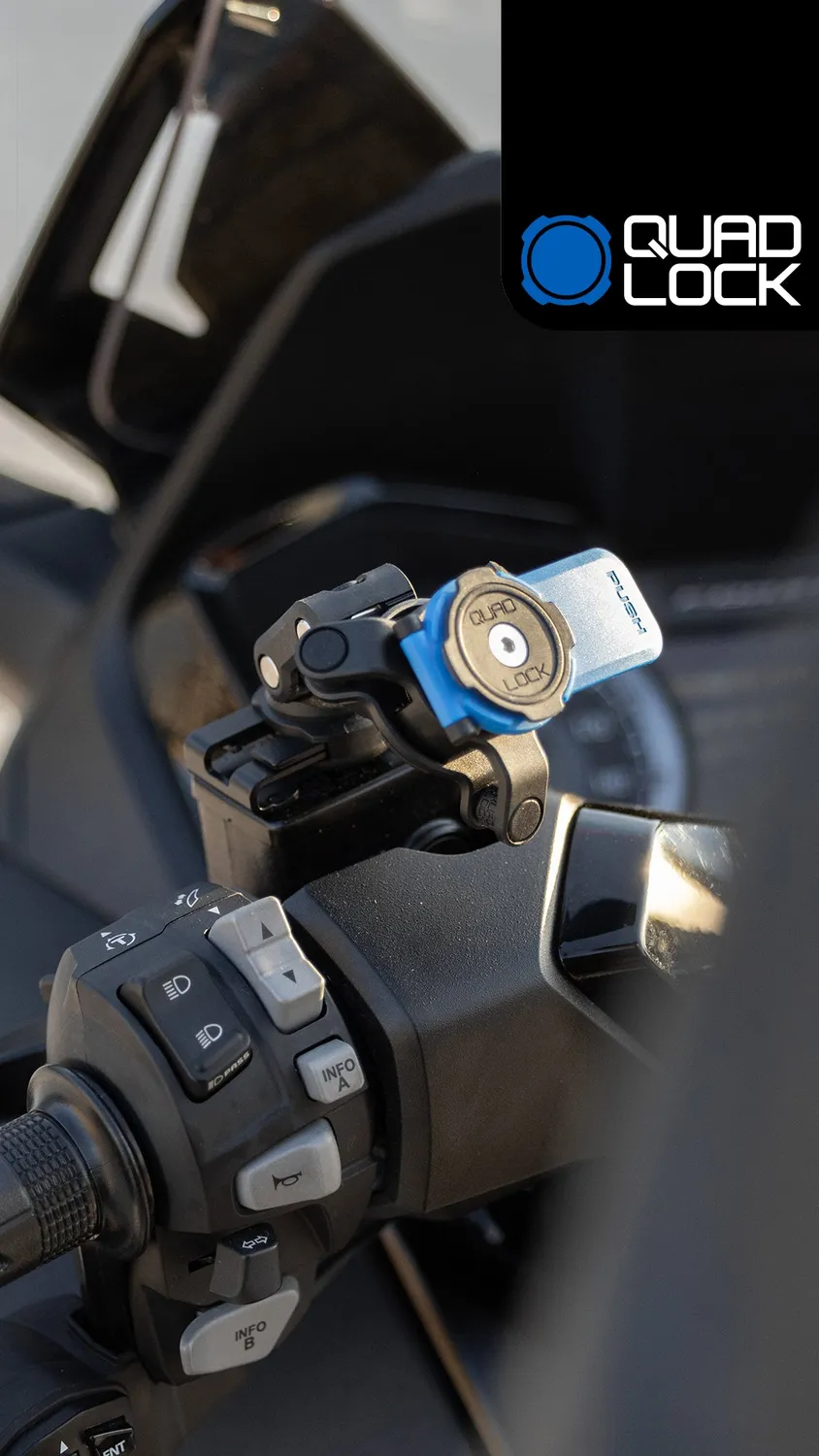 Quad Lock supporto serbatoio freno moto e scooter
