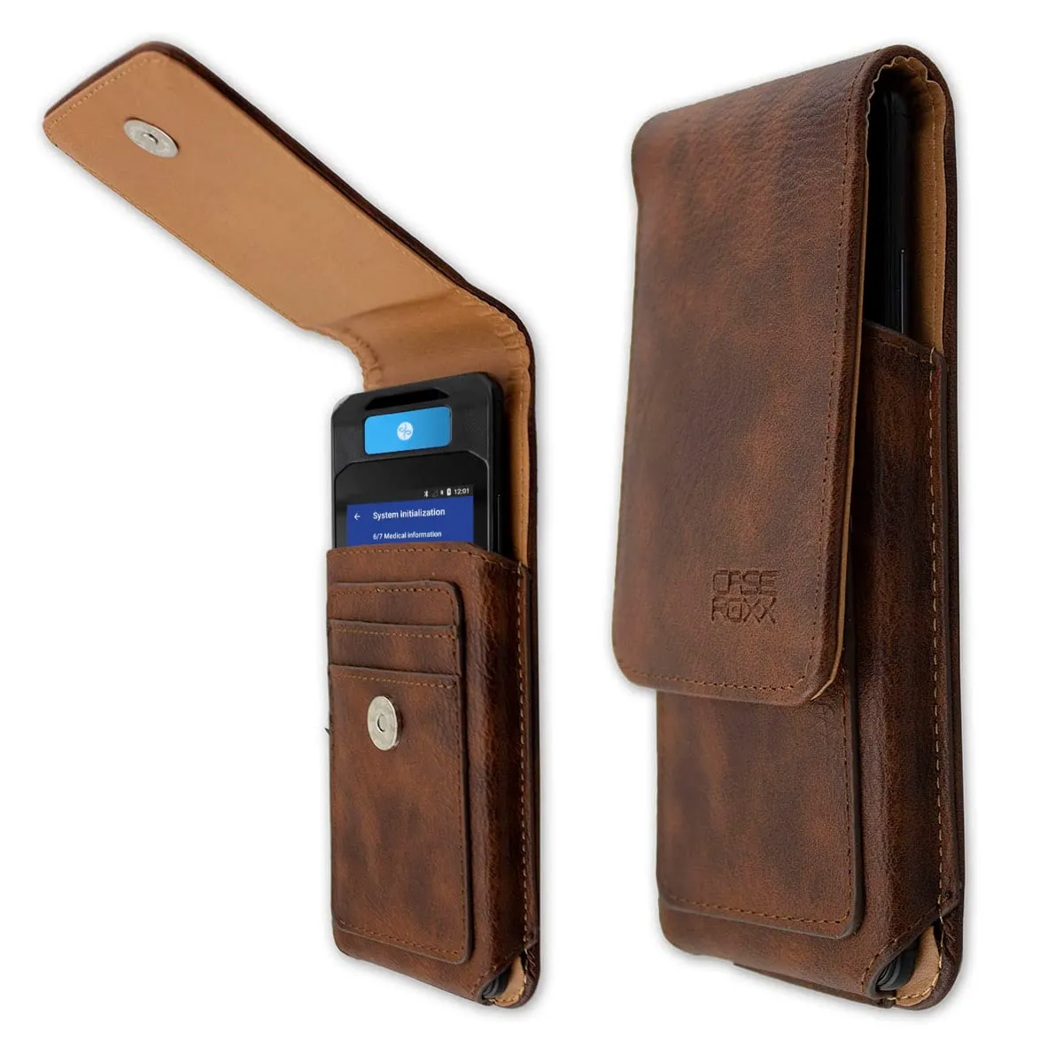 caseroxx custodia Dexcom DBLG1 pelle marrone clip cintura