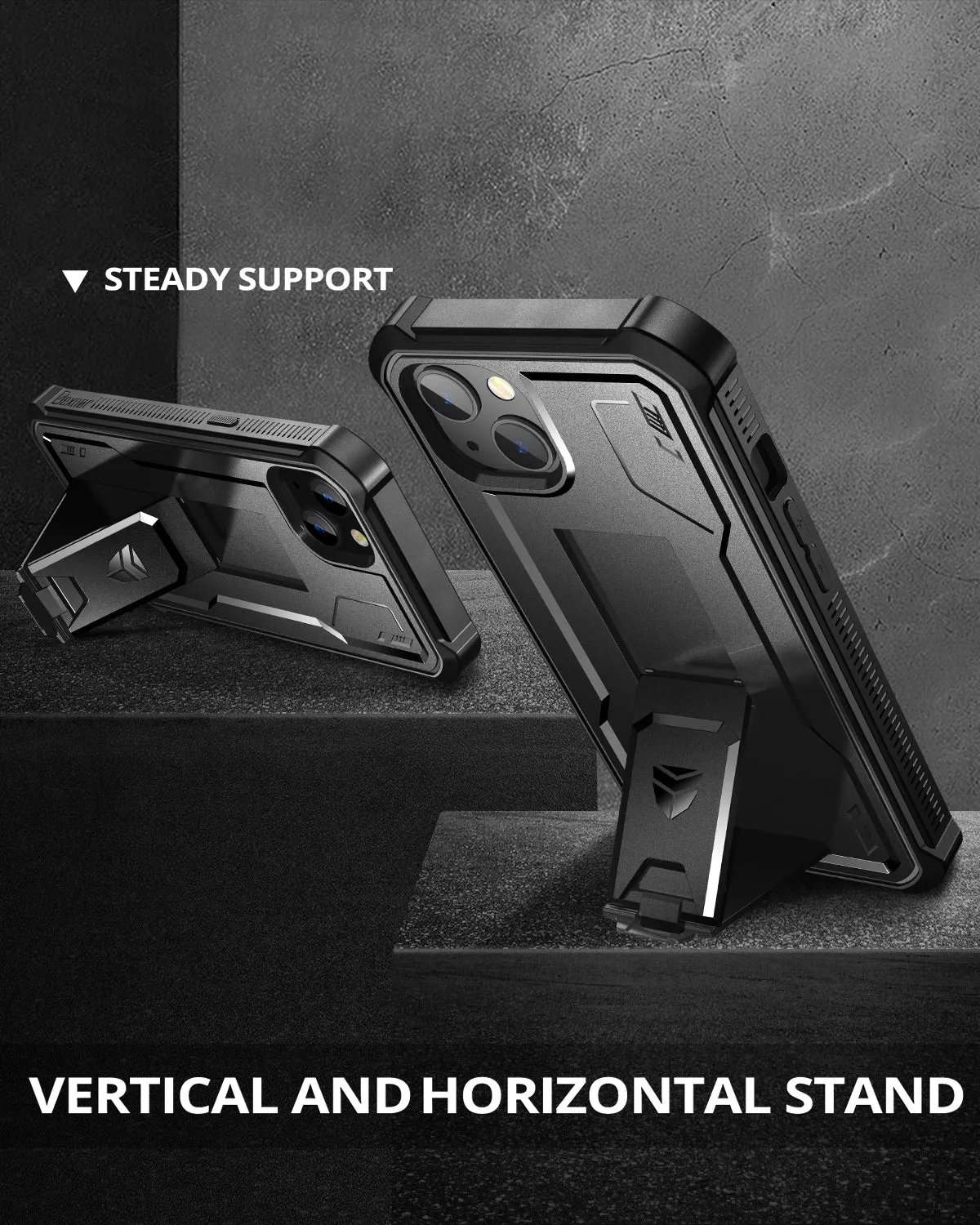 Dexnor iPhone 13 Mini custodia nera con stand