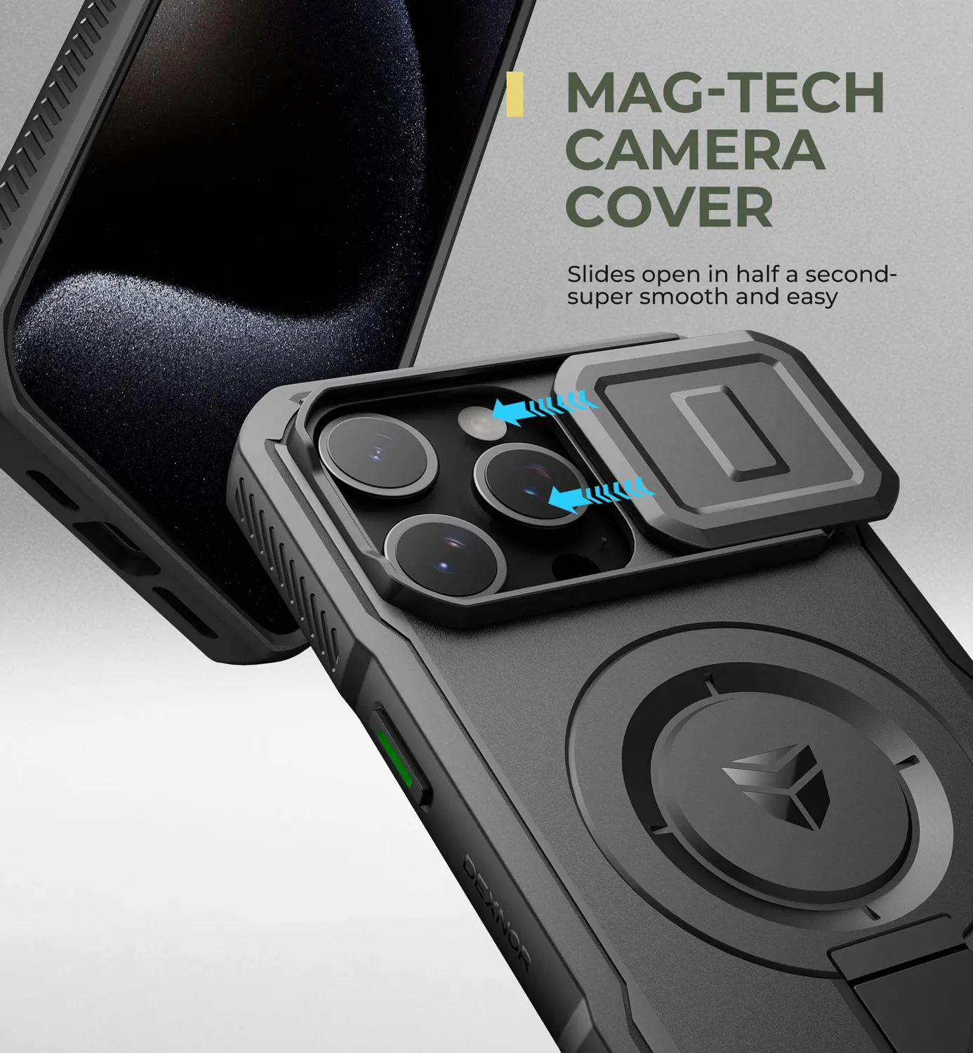 Dexnor cover iPhone 15 Pro Max nera MagSafe