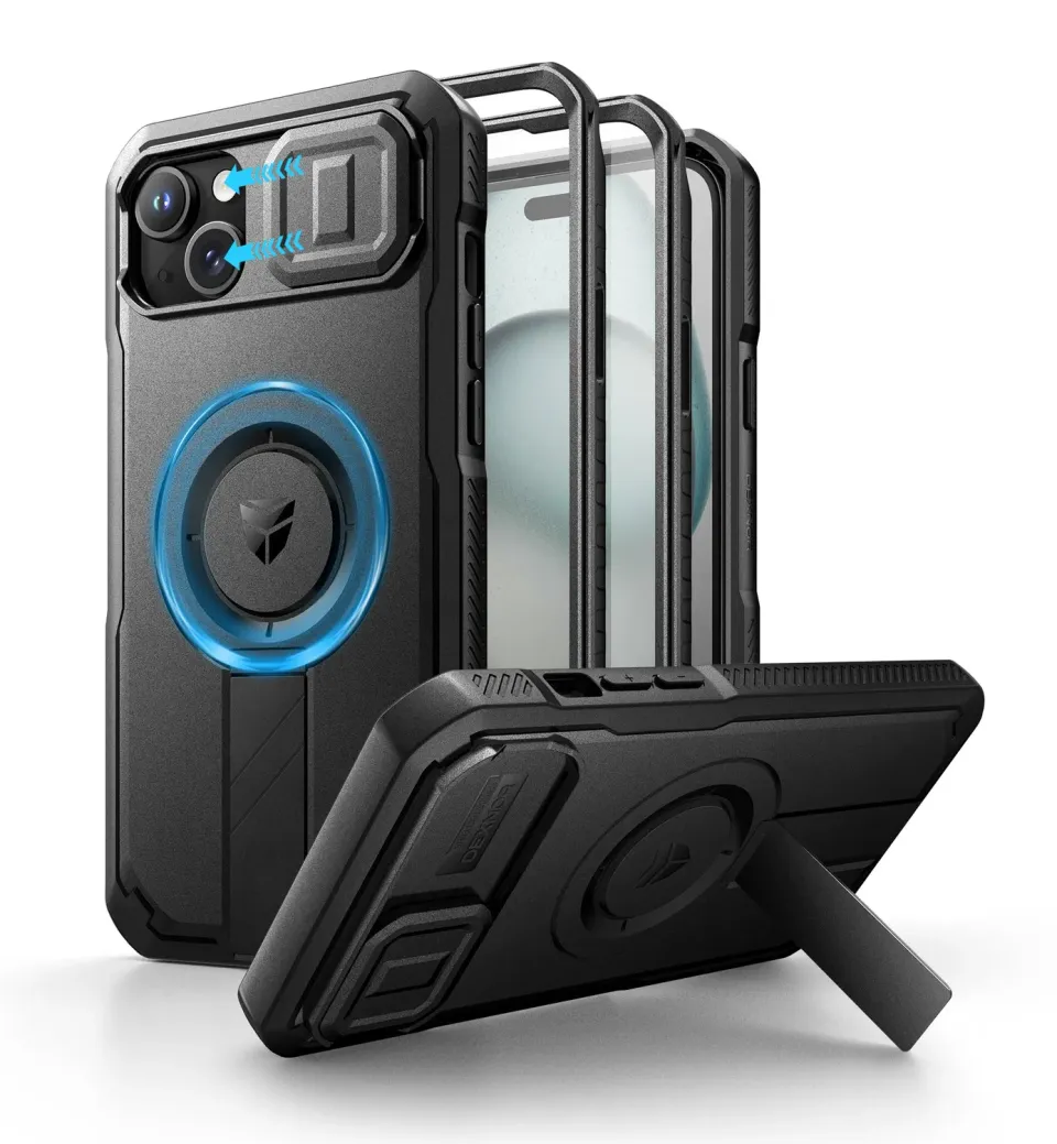 Dexnor iPhone 14 Plus 15 Plus cover rugged nera
