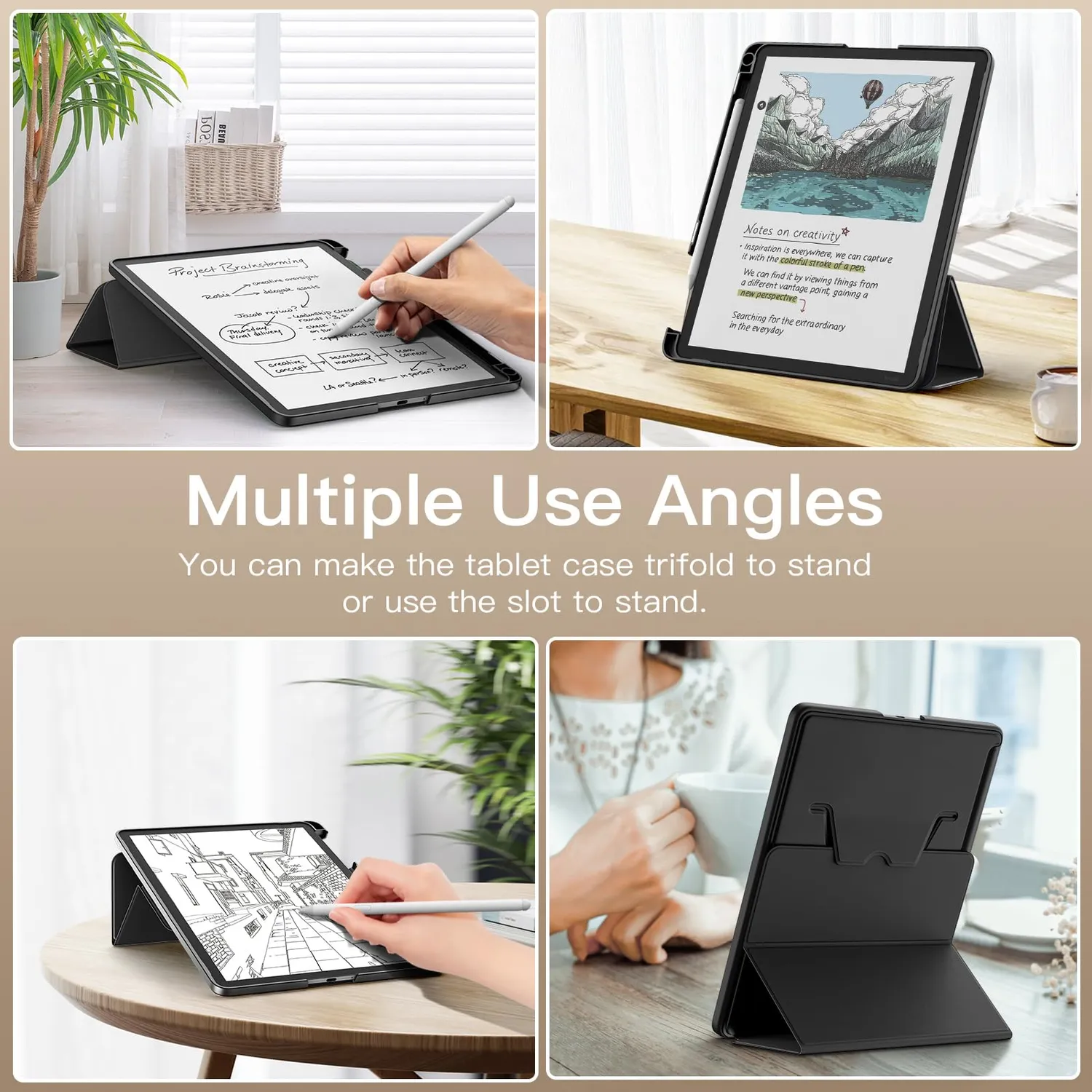 MoKo Custodia Kindle Scribe 11" 2025 Supporto Nero stand
