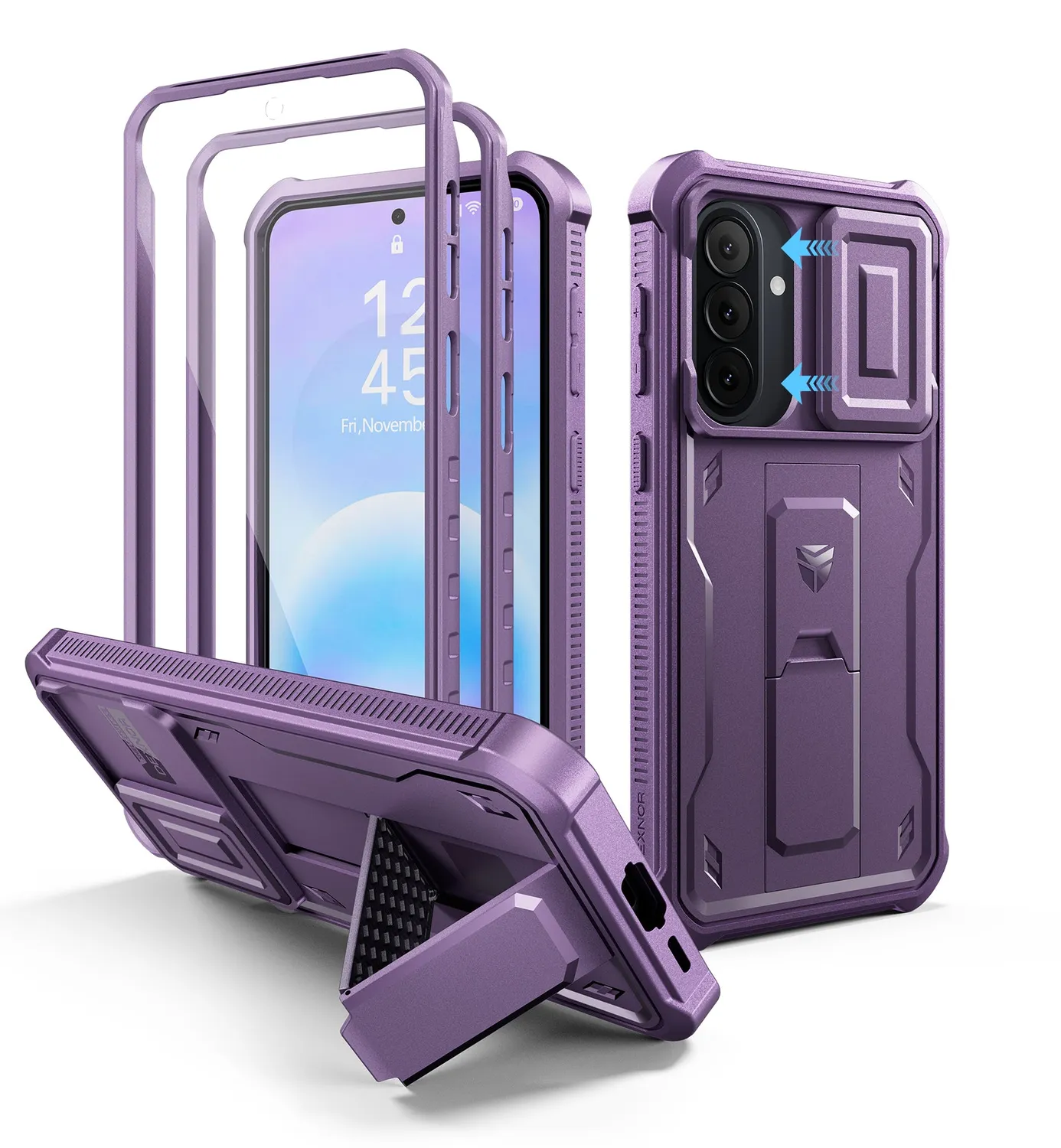 Dexnor Cover Galaxy A57 5G 6,7 Nera Antishock con Cavalletto