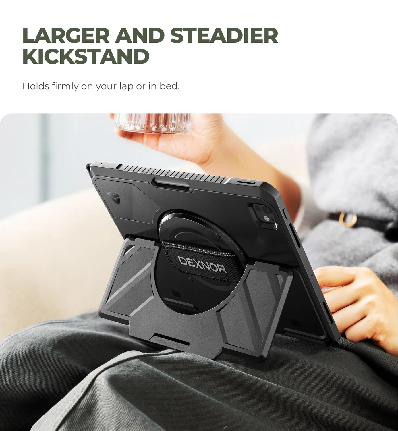 Dexnor Custodia iPad Pro 13 M5 2025 Rugged Nera Antishock
