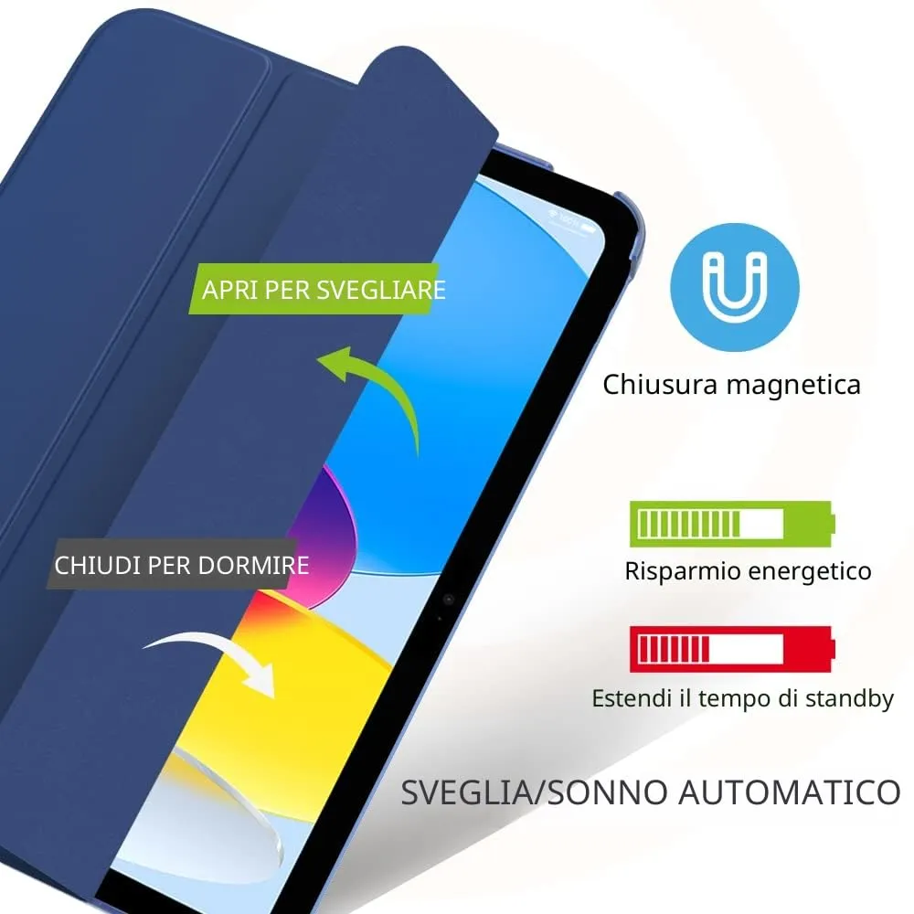 MoKo iPad 11 10 gen custodia blu marino