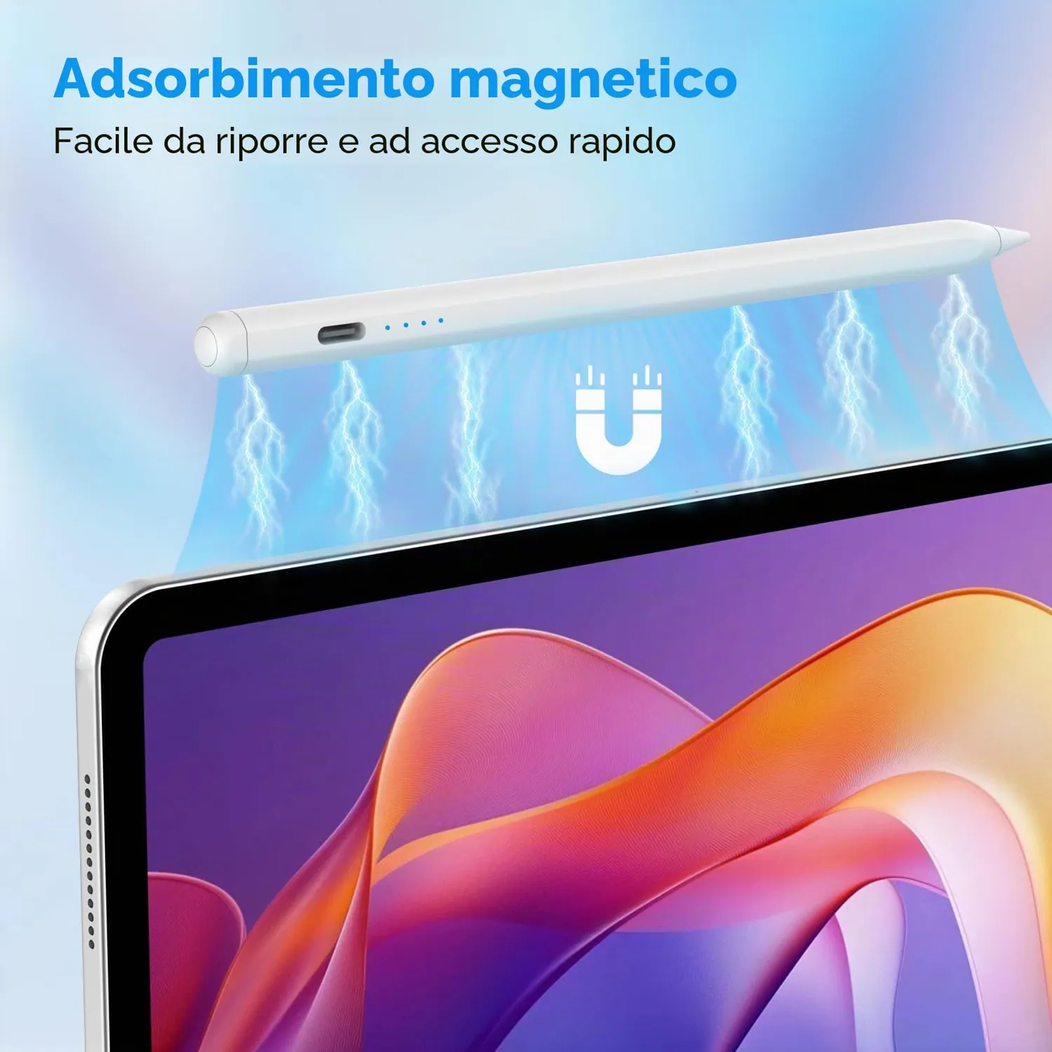 MoKo penna stilo touch Android ricaricabile bianco USB-C