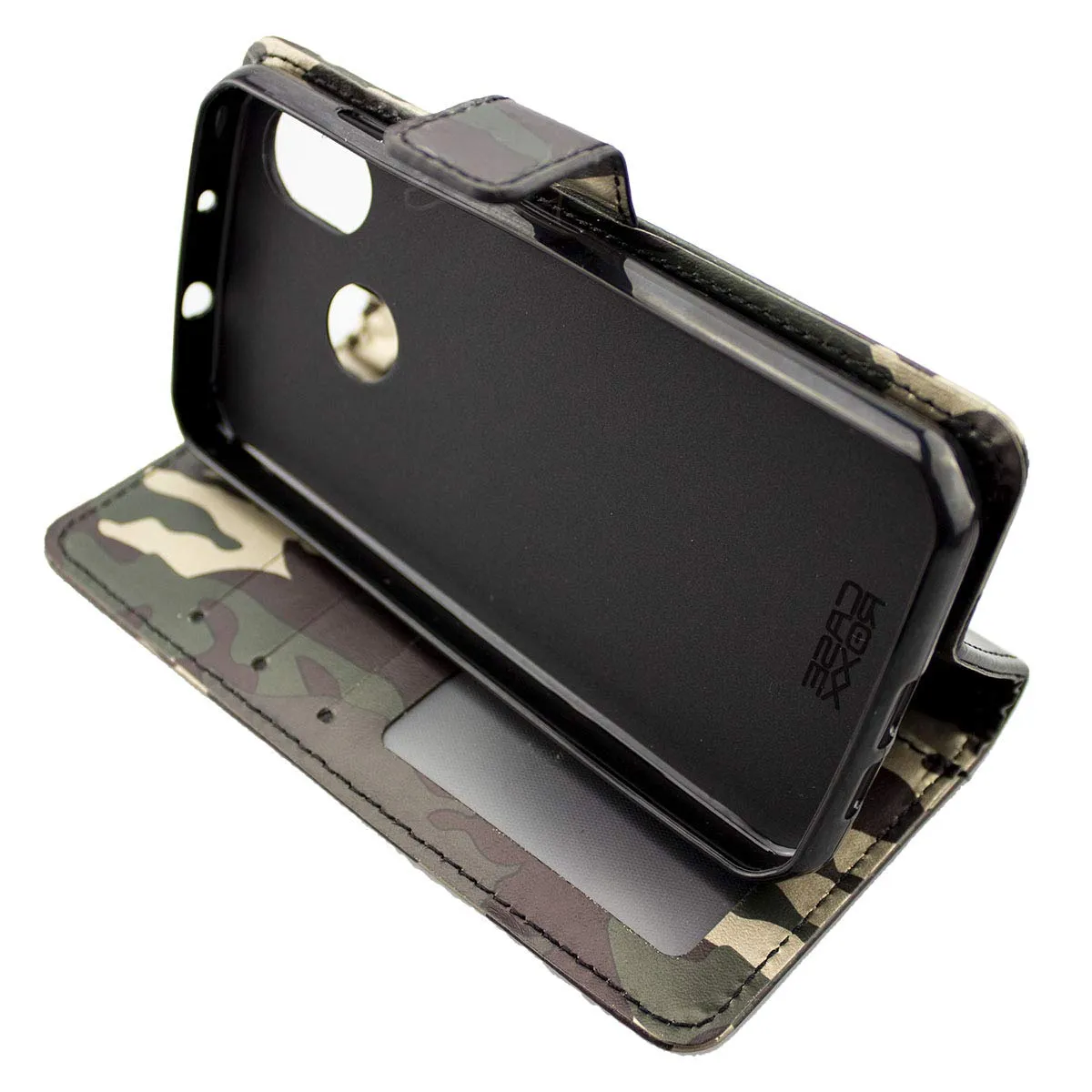 caseroxx Cat S52 cover portafoglio bookstyle mimetica
