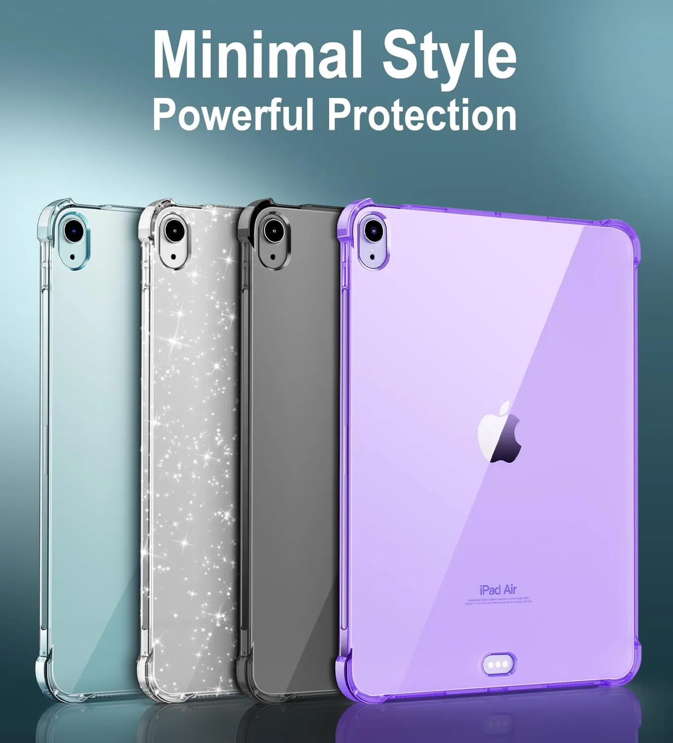 MoKo iPad Air 11 M3/M2 cover trasparente glitter chiaro