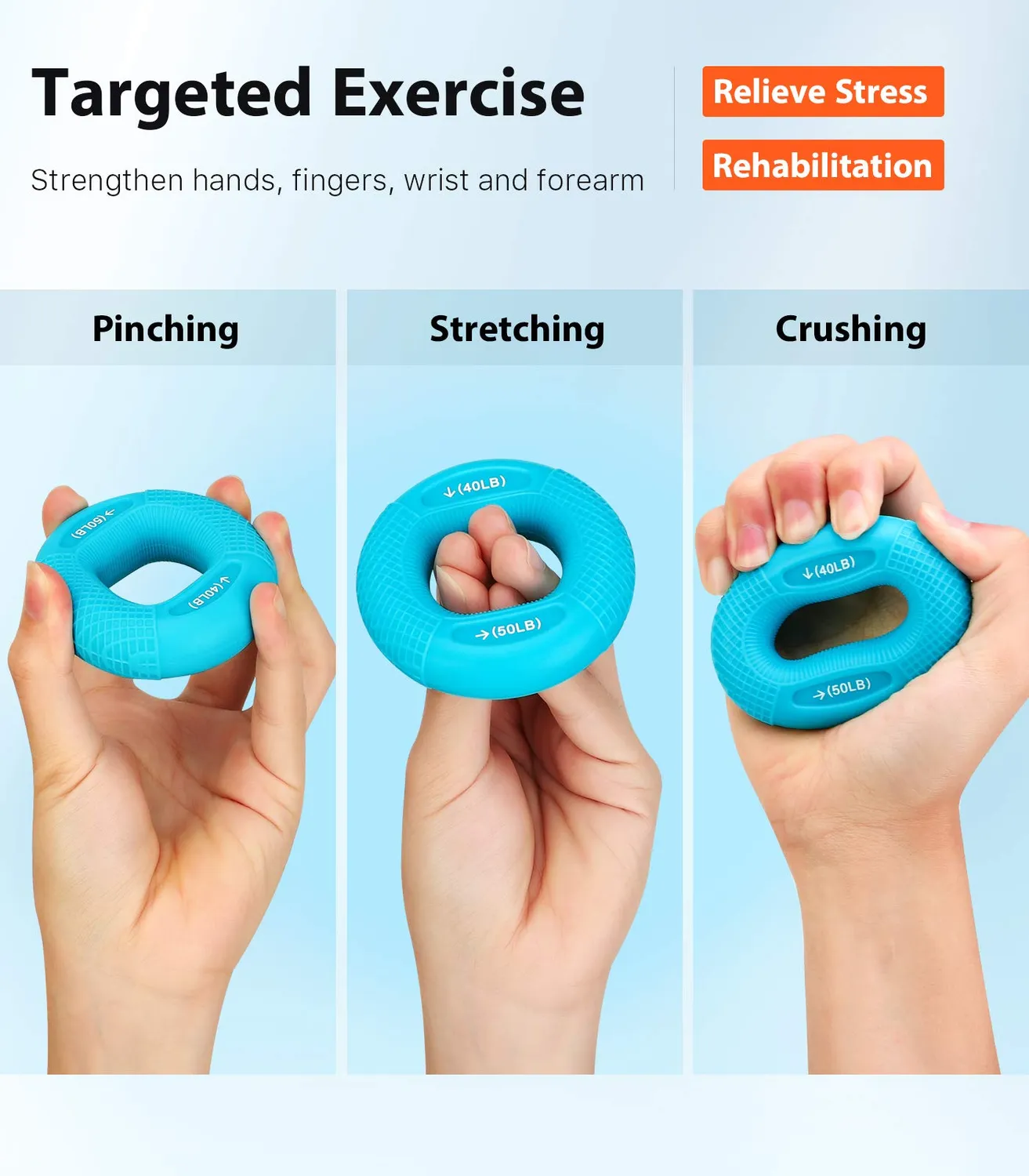 MoKo Hand Grip Ring anelli mano silicone 3 pezzi