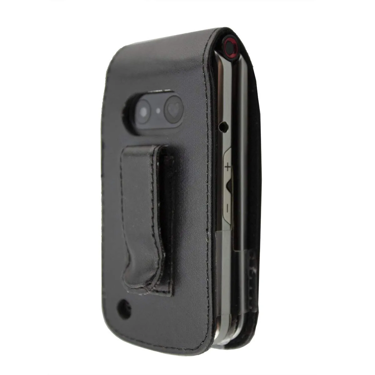 caseroxx Touchsmart V188 custodia cintura pelle nera finestra