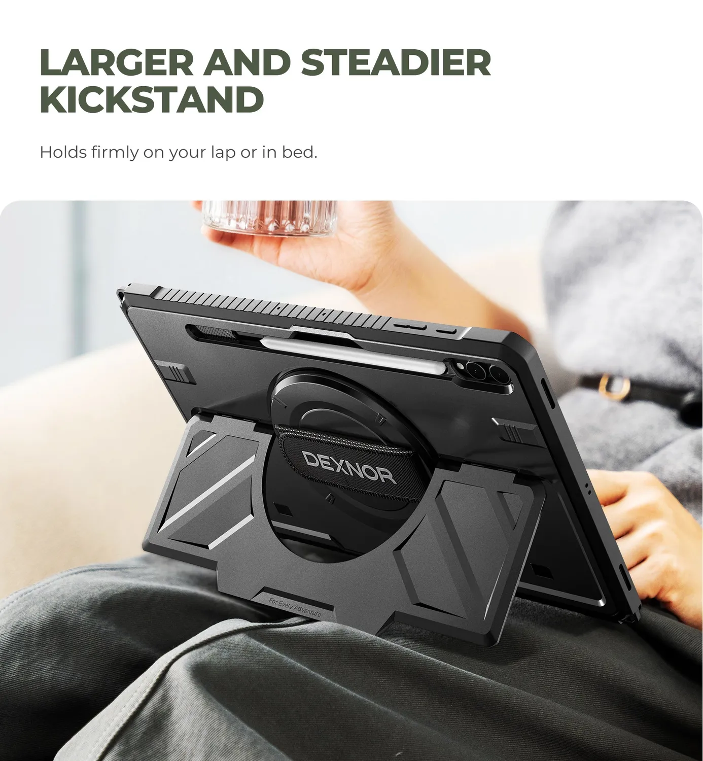 Dexnor Galaxy Tab S9 Ultra 14.6 custodia nera rugged