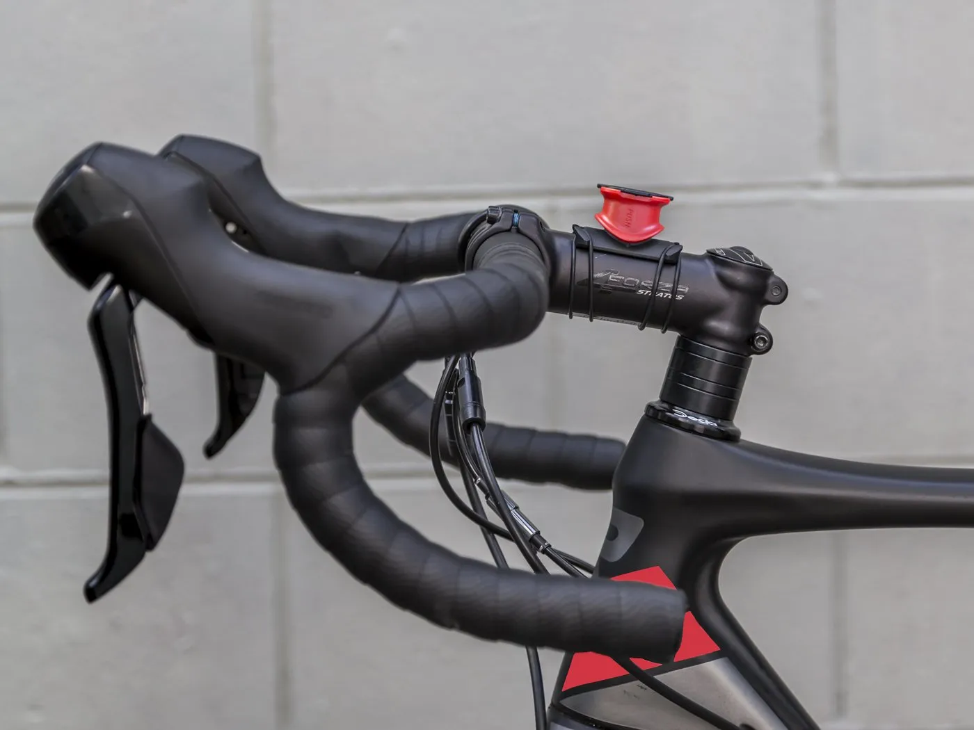 Quad Lock Collari Colorati Supporto Manubrio Nero Rosso