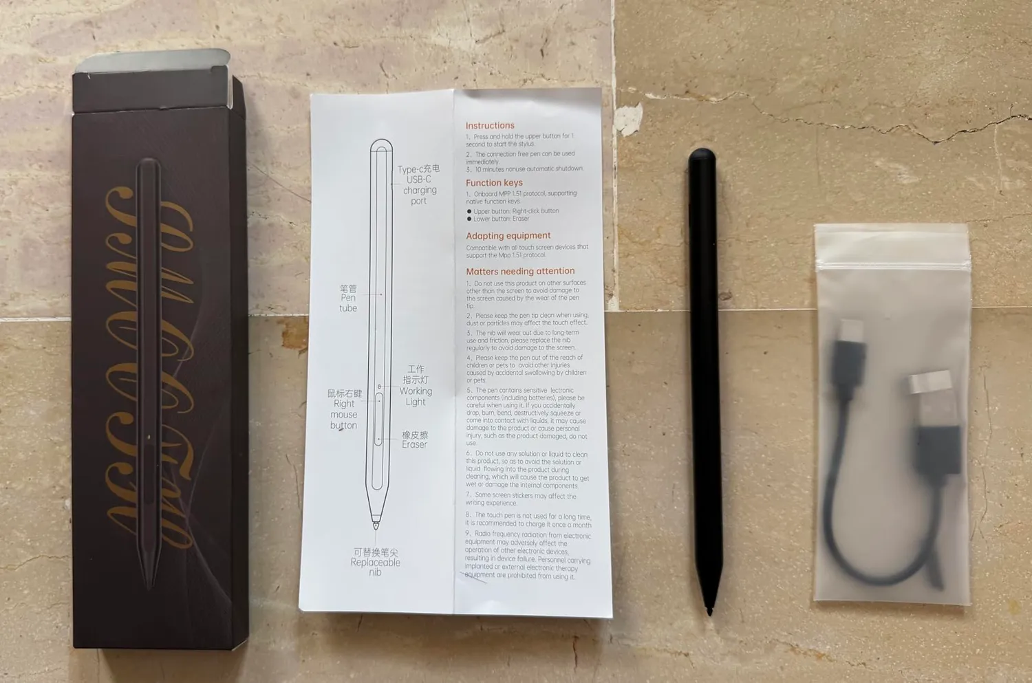 MoKo Surface Pro penna stylus Type-C 1024 livelli