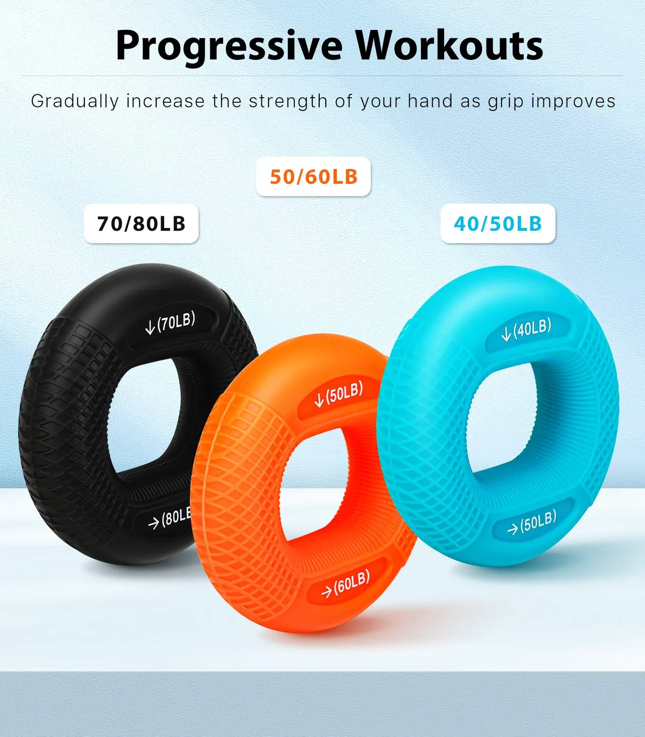 MoKo Hand Grip Ring anelli mano silicone 3 pezzi