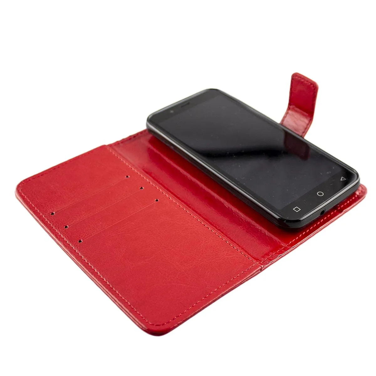 caseroxx Bookstyle custodia PEAQ PSP 400 rossa portafoglio