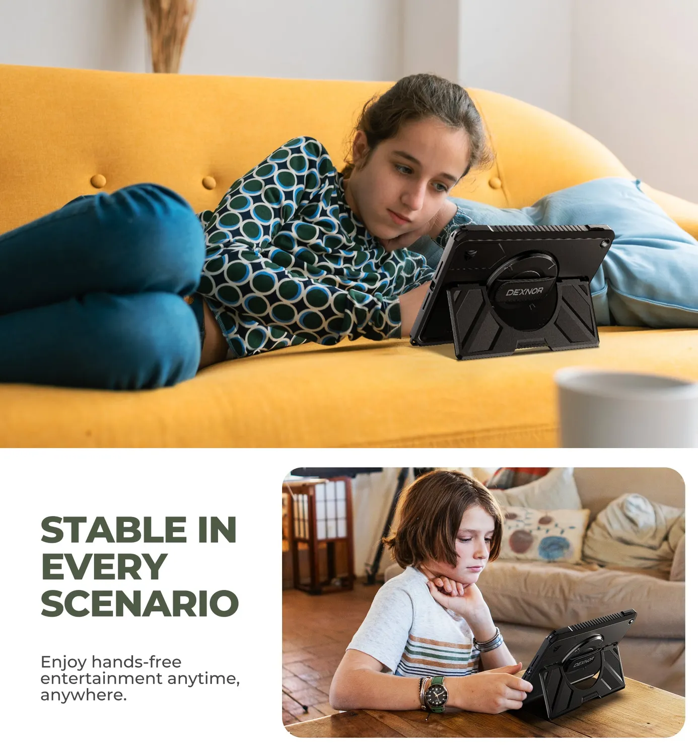 Dexnor iPad 9 10.2 custodia rugged nera anturto