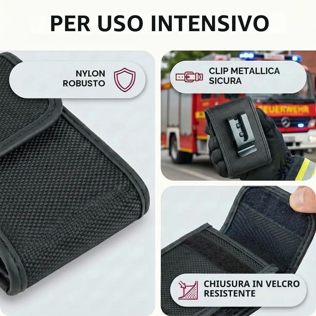 caseroxx cercapersone borsa nylon nera compatta