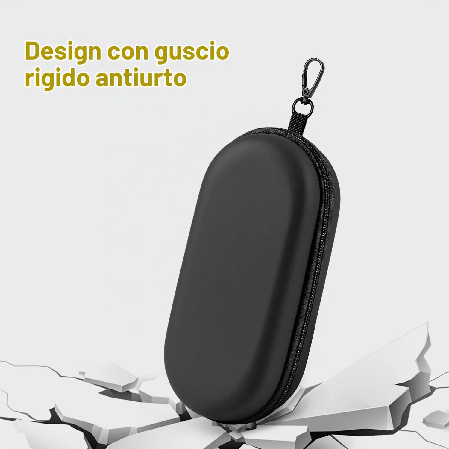 MoKo doppia custodia occhiali rigida zip nera