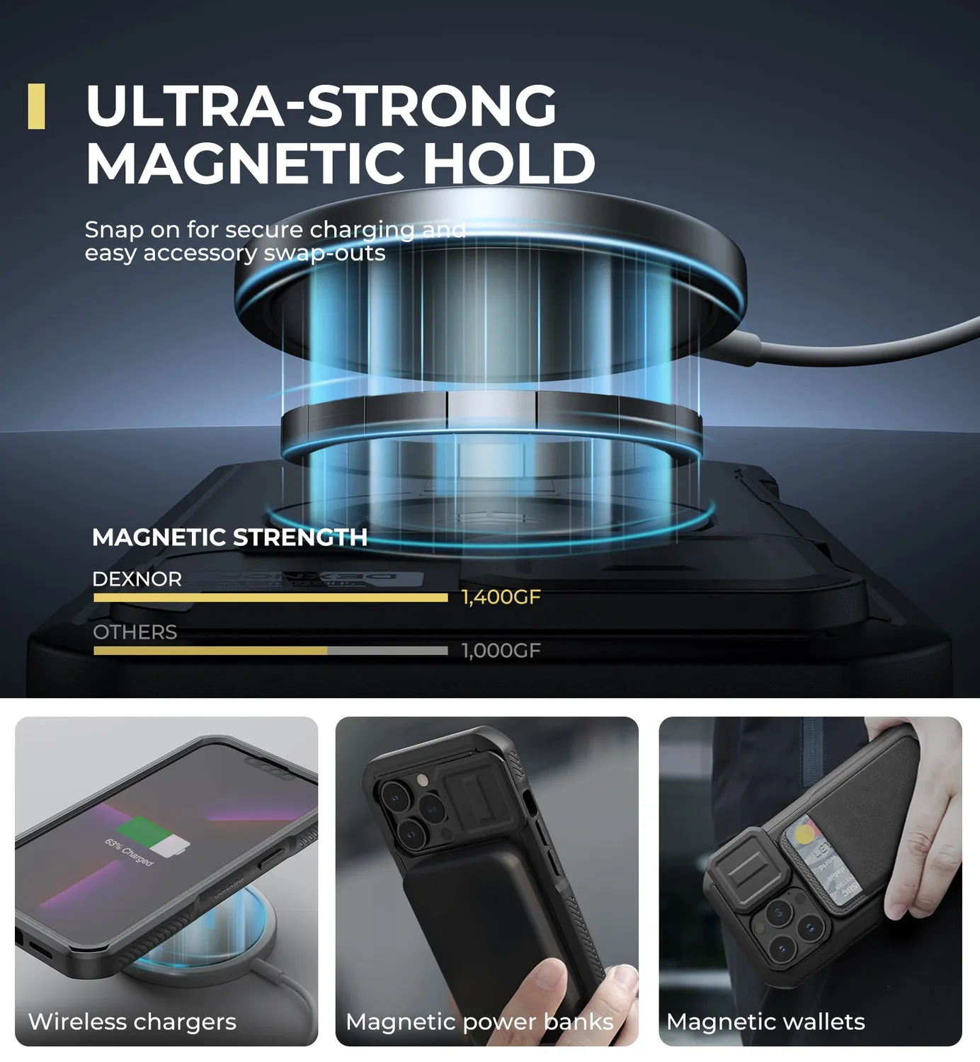 Dexnor iPhone 13 Pro cover nera con pellicola