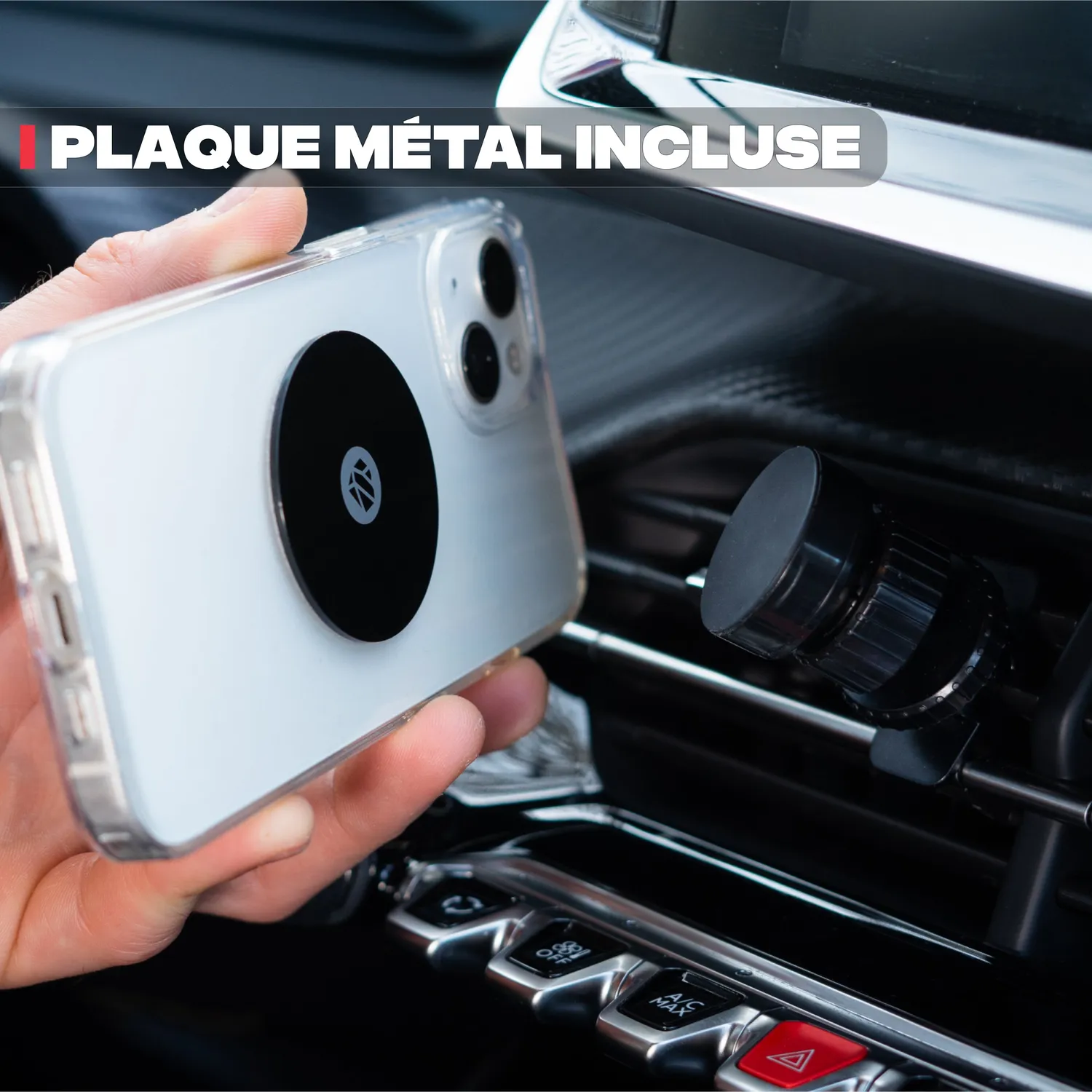 Shapeheart Supporto Telefono Auto Magnetico Bocchetta 360° 48mm