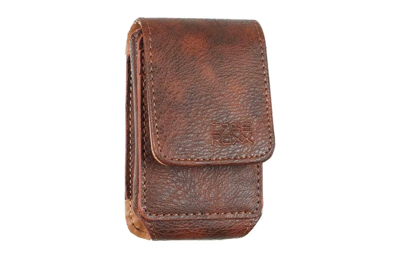 caseroxx Nokia 2720 Flip custodia cintura marrone pelle vera