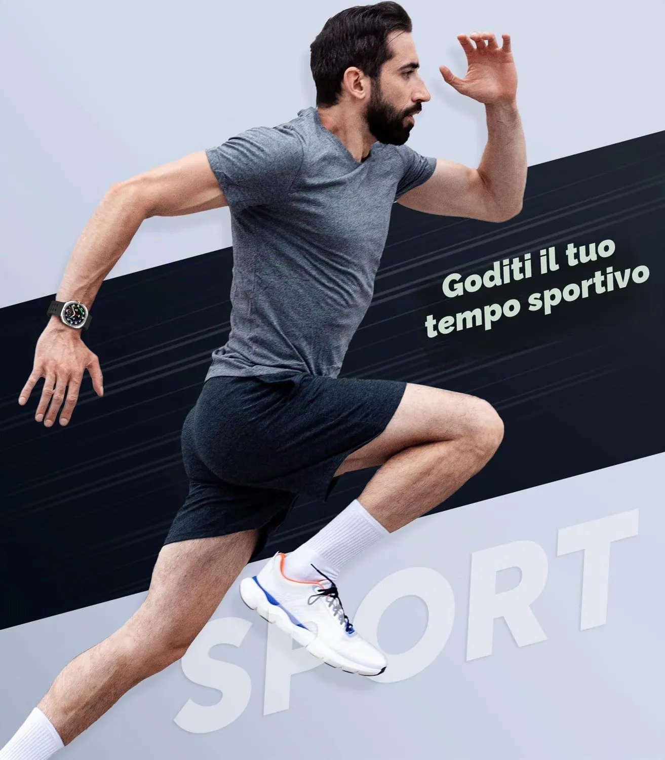 MoKo Sportivo Galaxy Watch Ultra 47mm cinturino nero silicone