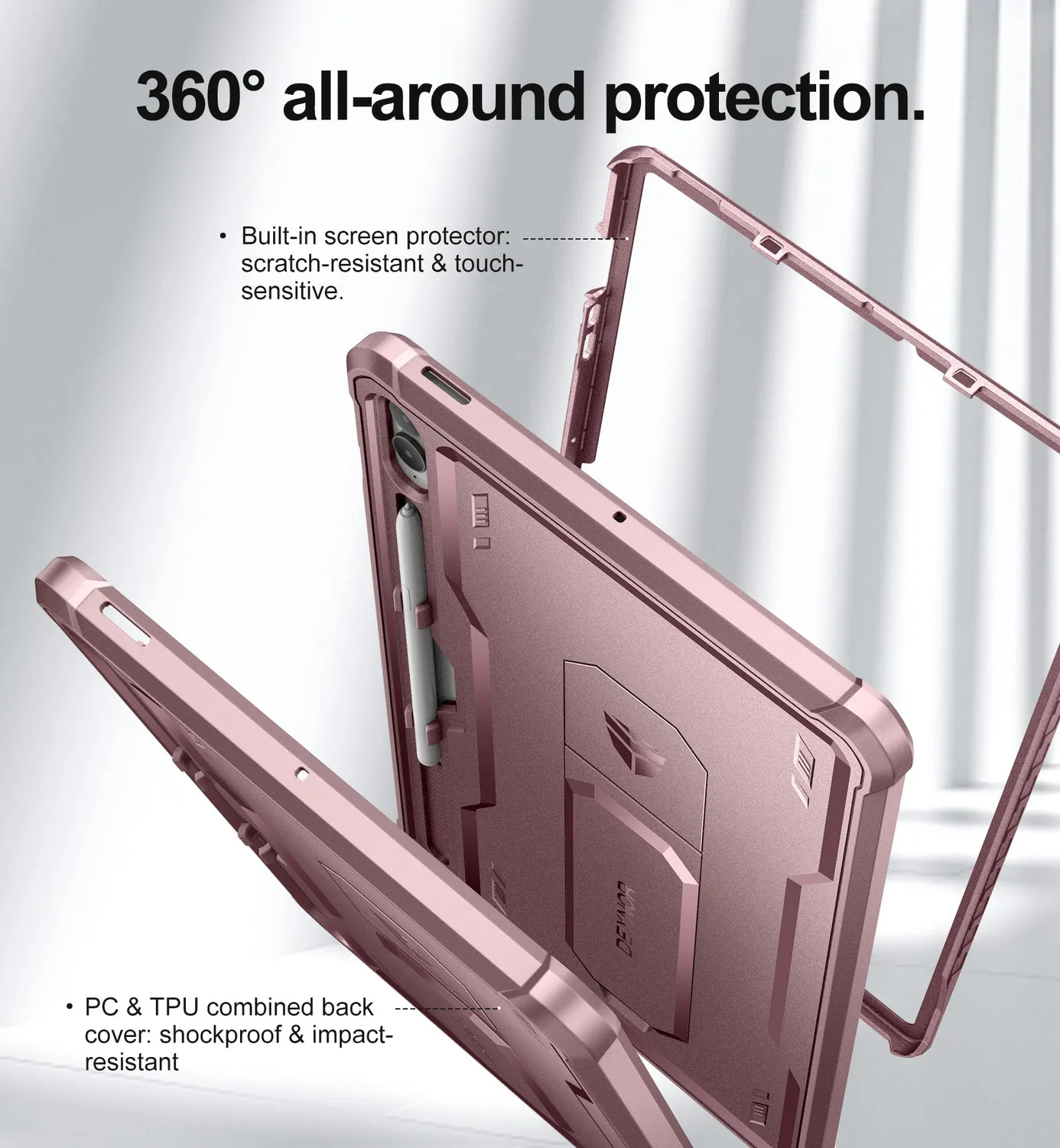 Dexnor Tab S9 FE Plus Cover tablet rosa penna