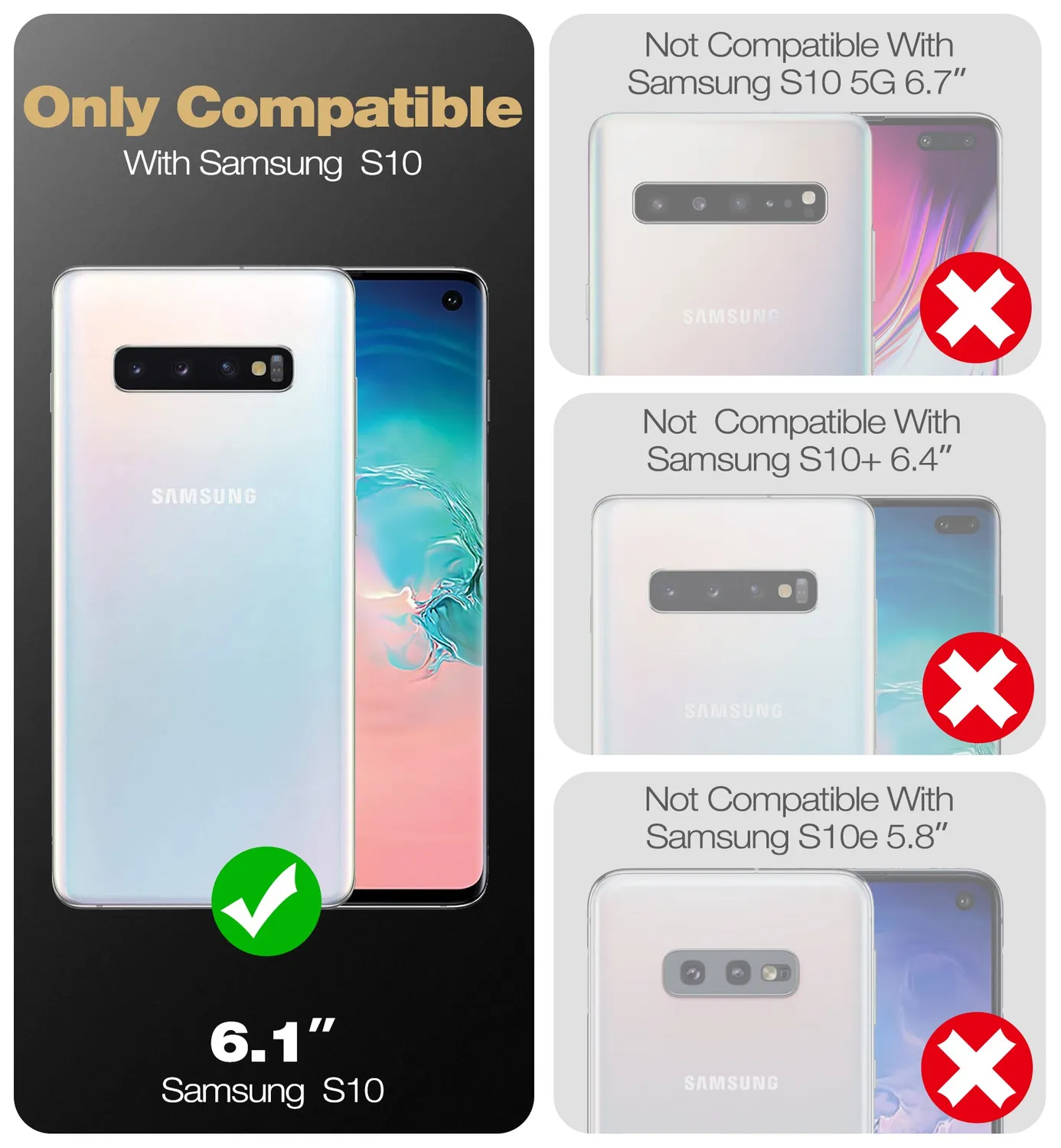 Dexnor Galaxy S10 Cover Corazzata Nera Antiurto
