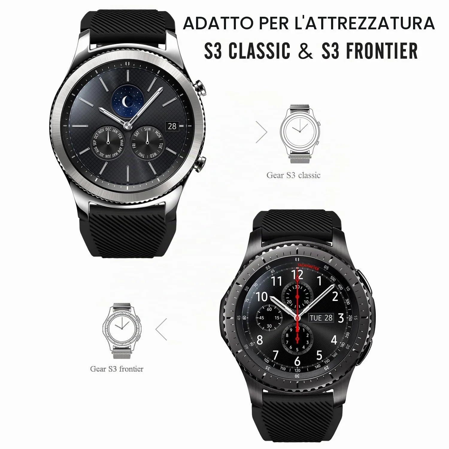 MoKo Sportivo Galaxy Watch 3 45mm cinturino multicolore silicone