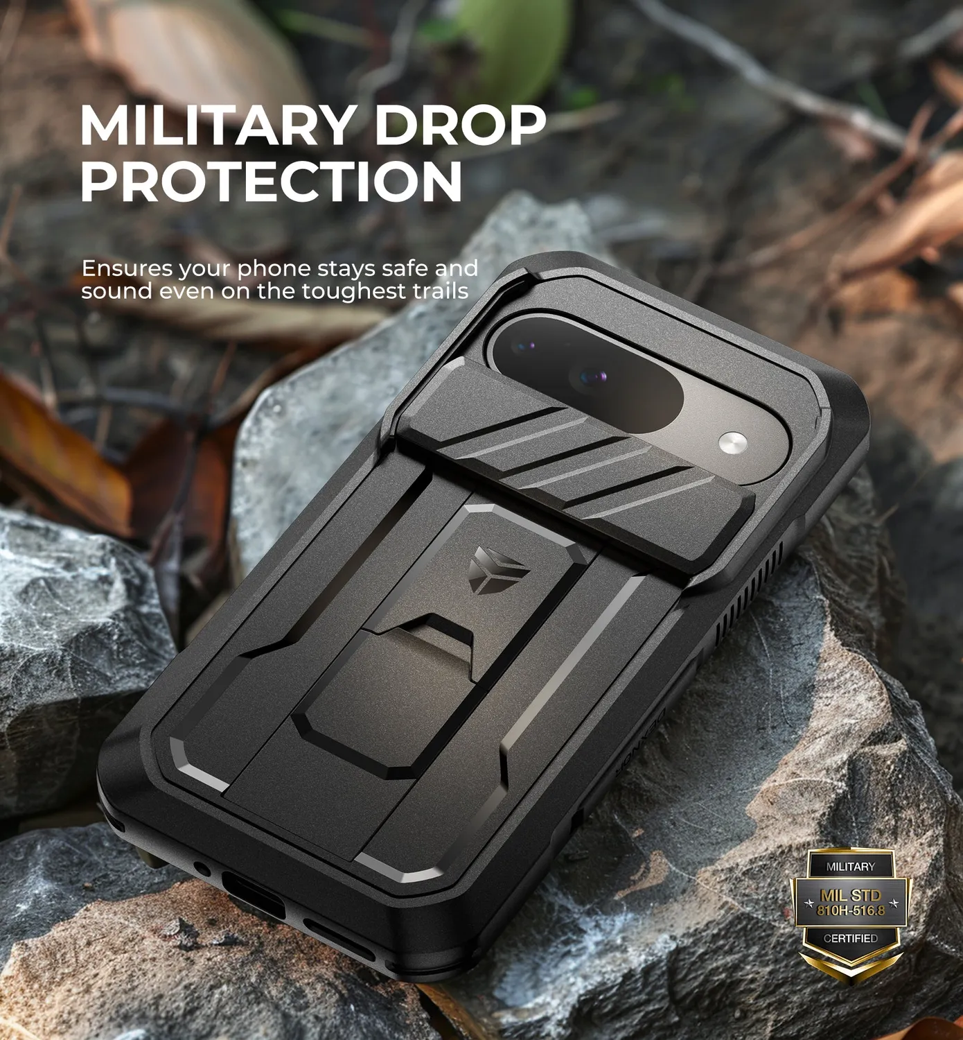 Dexnor Google Pixel 9 Cover nera antishock