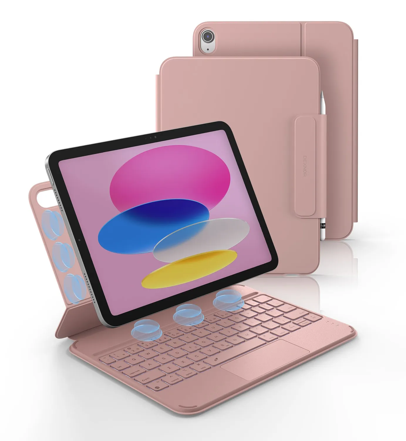 Dexnor iPad 10 custodia tastiera nera italiana 10,9"