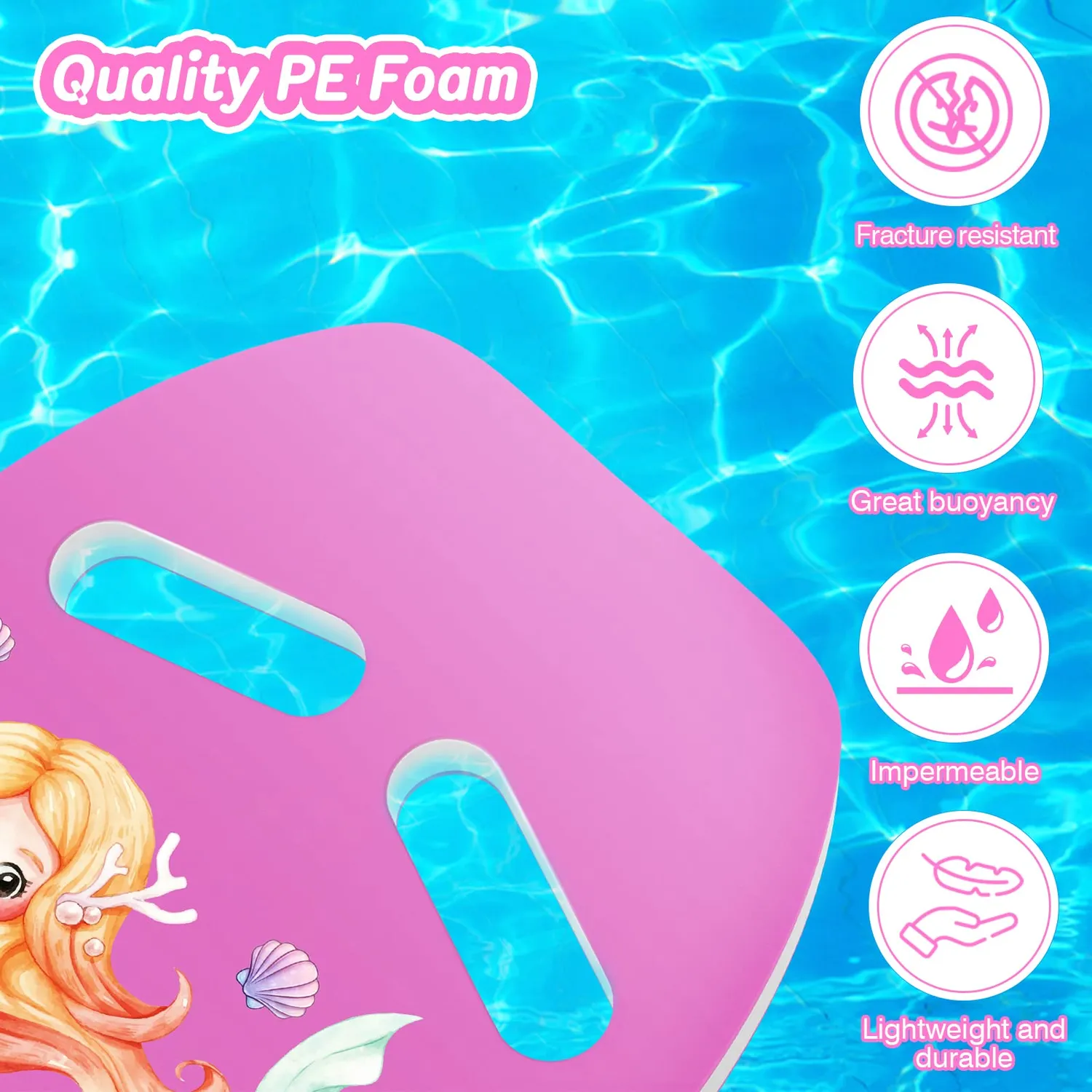 MoKo tavoletta nuoto bambini PE medusa rosa
