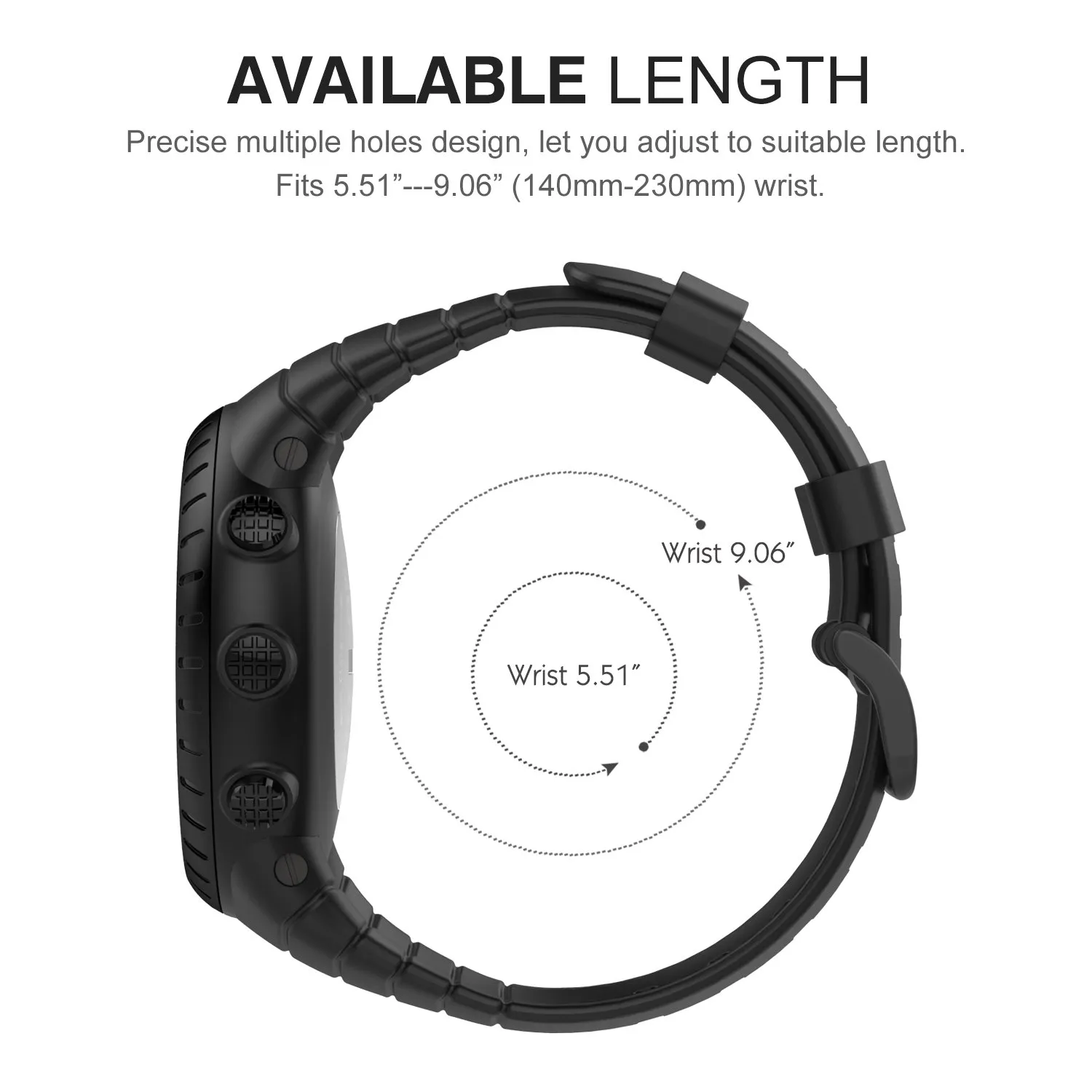 MoKo Cinturino Suunto Core Nero Orologio Sport ricambio