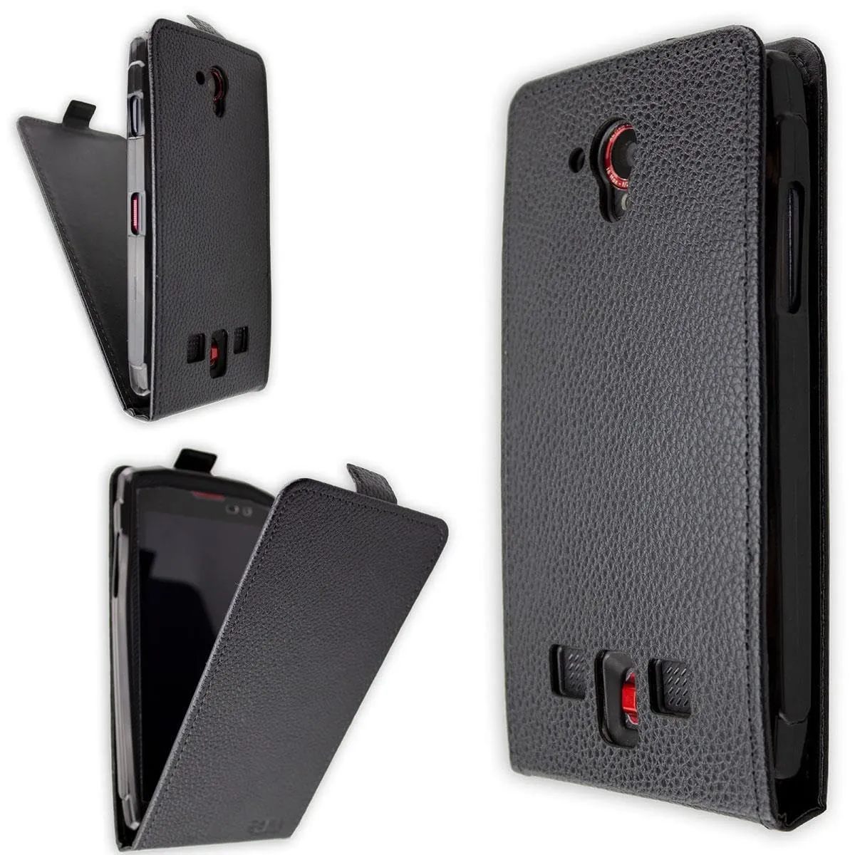 caseroxx Flip Cover Crosscall Trekker-X3 nera magnetica