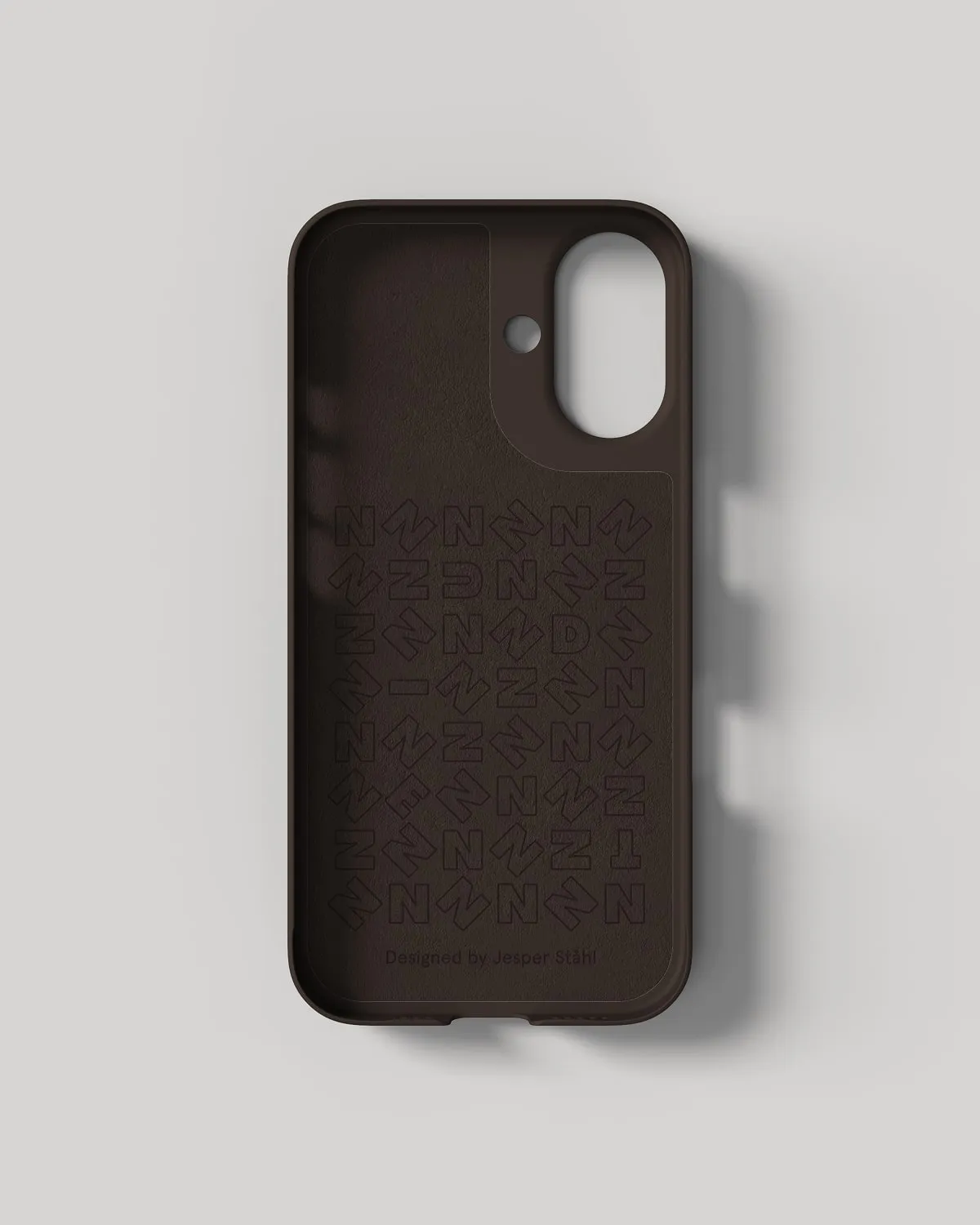 Nudient Thin Case cover iPhone 16 Dark Brown MagSafe sottile
