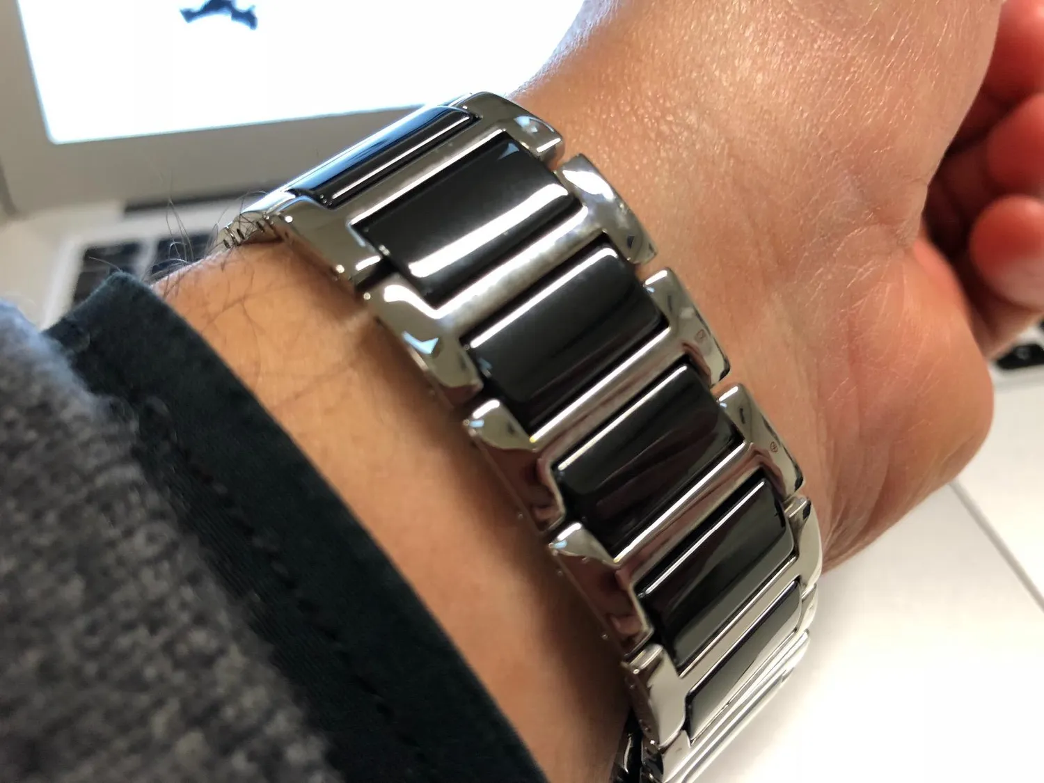 MoKo Apple Watch 42 44 45mm cinturino ceramica nero