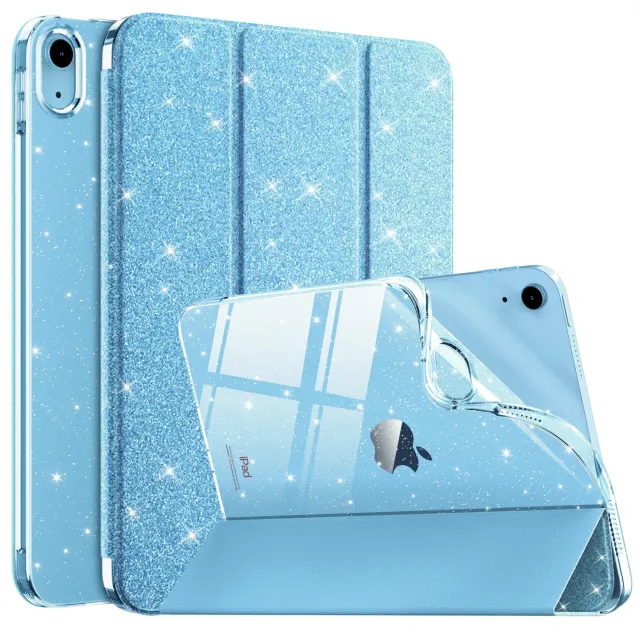 MoKo Cover iPad 11 10a Glitterato Blu Cielo TPU