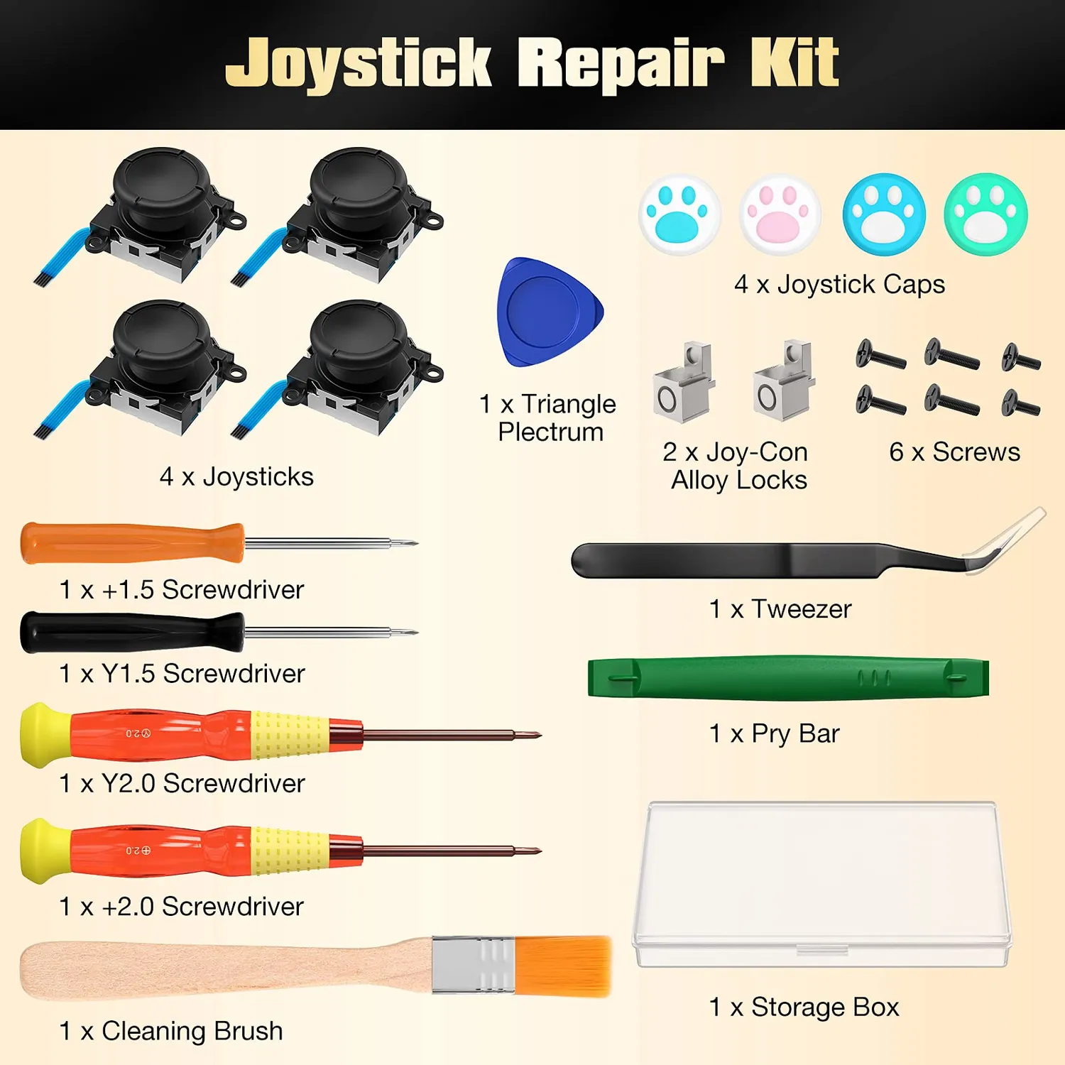 MoKo Switch kit riparazione joystick 24 pezzi drift