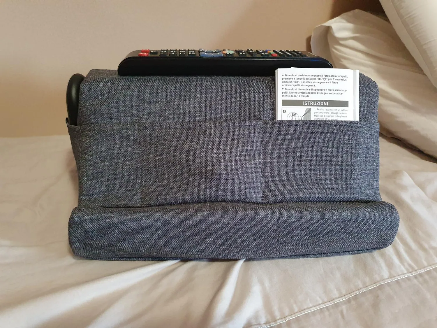 MoKo Supporto Tablet Cuscino Grigio Multi-Angolo Tasca