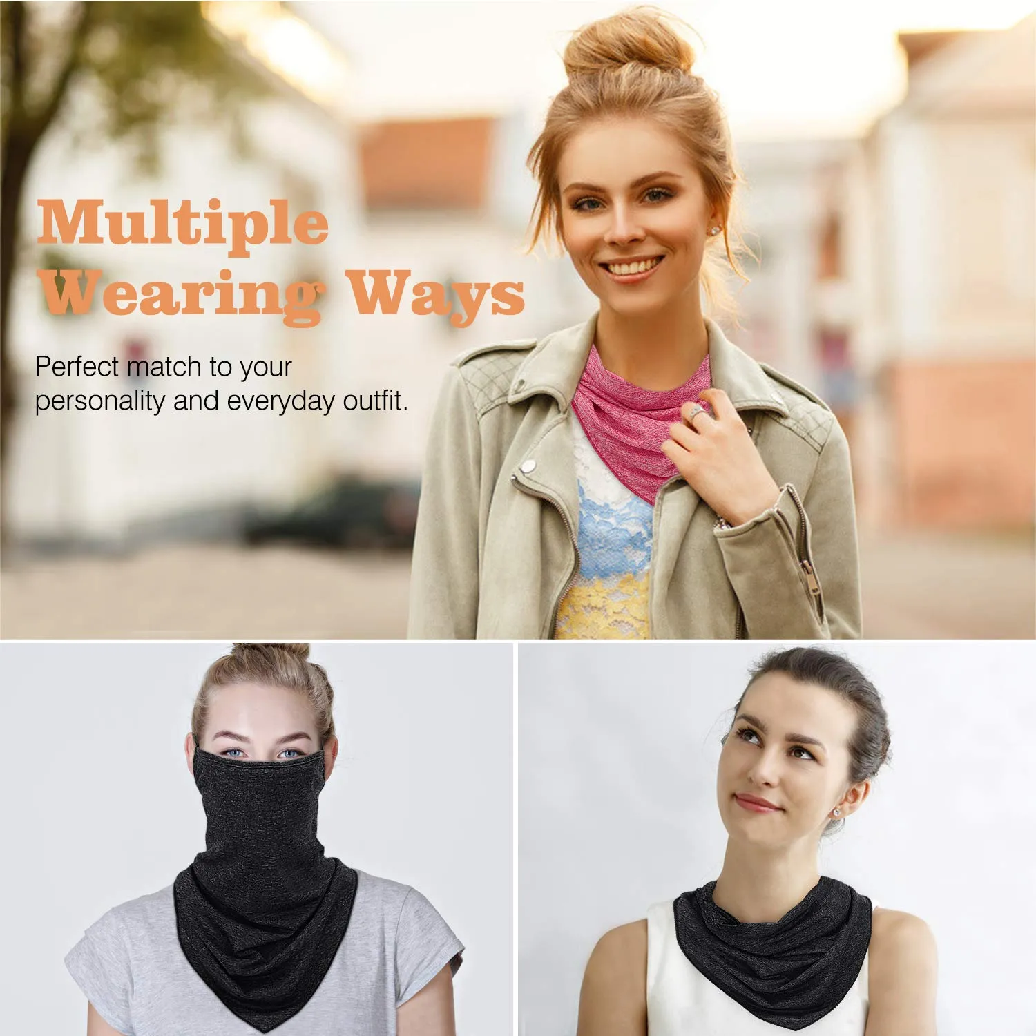 MoKo Bandana Copriviso Microfibra 3 Pz Reggiorecchie Sole