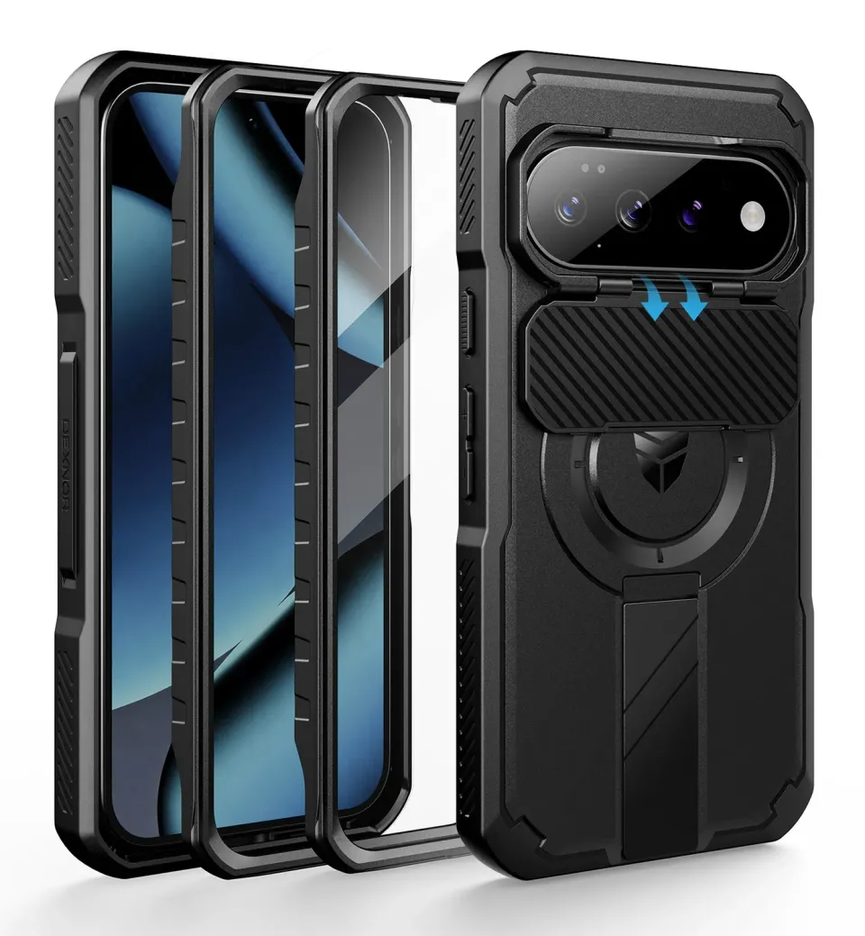 Dexnor Pixel 10 Pro cover nera con copri fotocamera