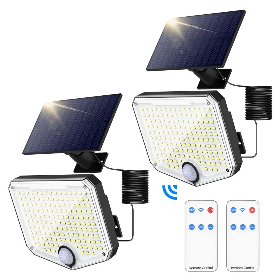 MoKo luce solare esterno 222 LED 2 pezzi sensore