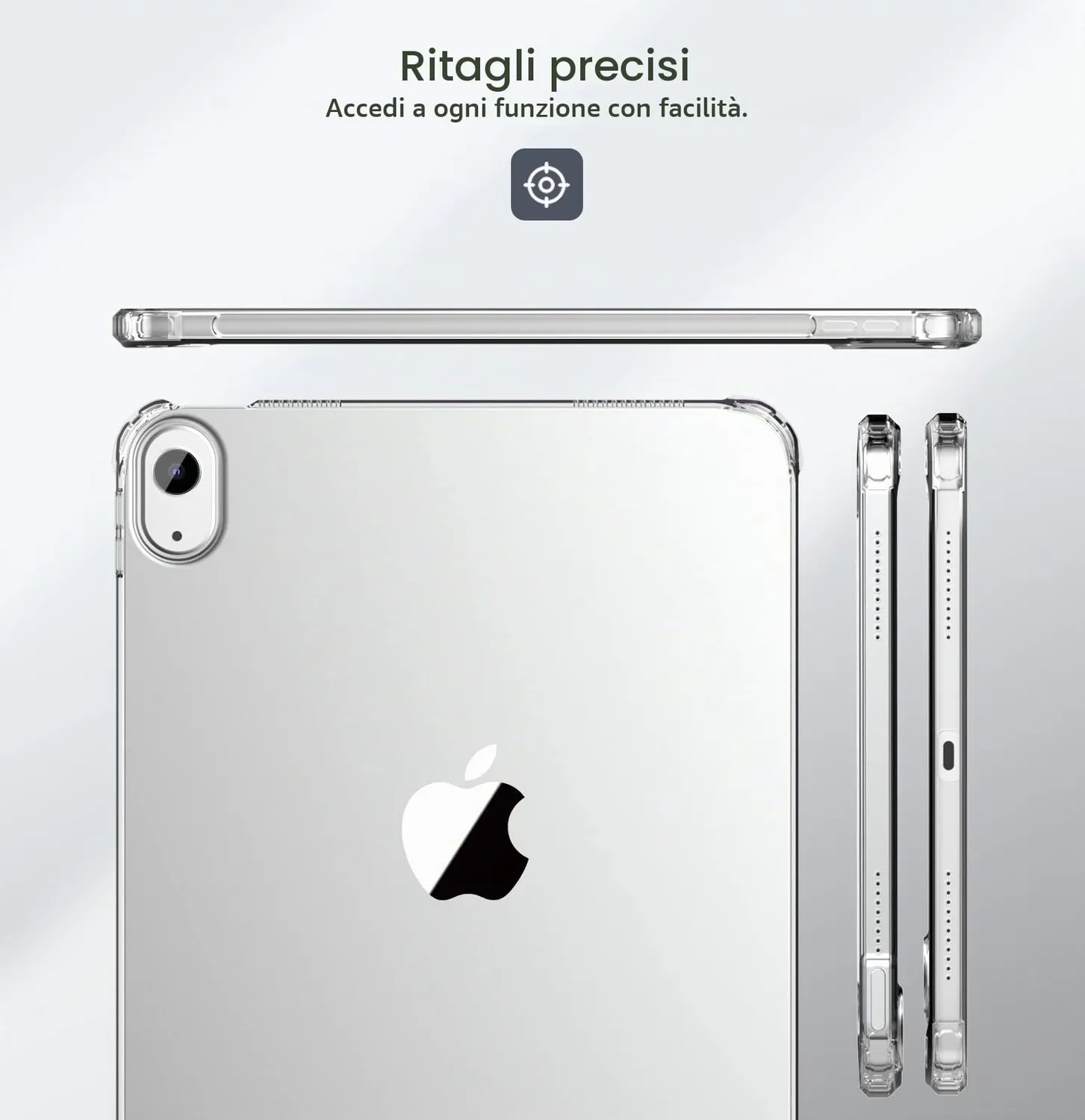 MoKo Cover iPad A16 11 2025 Trasparente TPU Antiurto