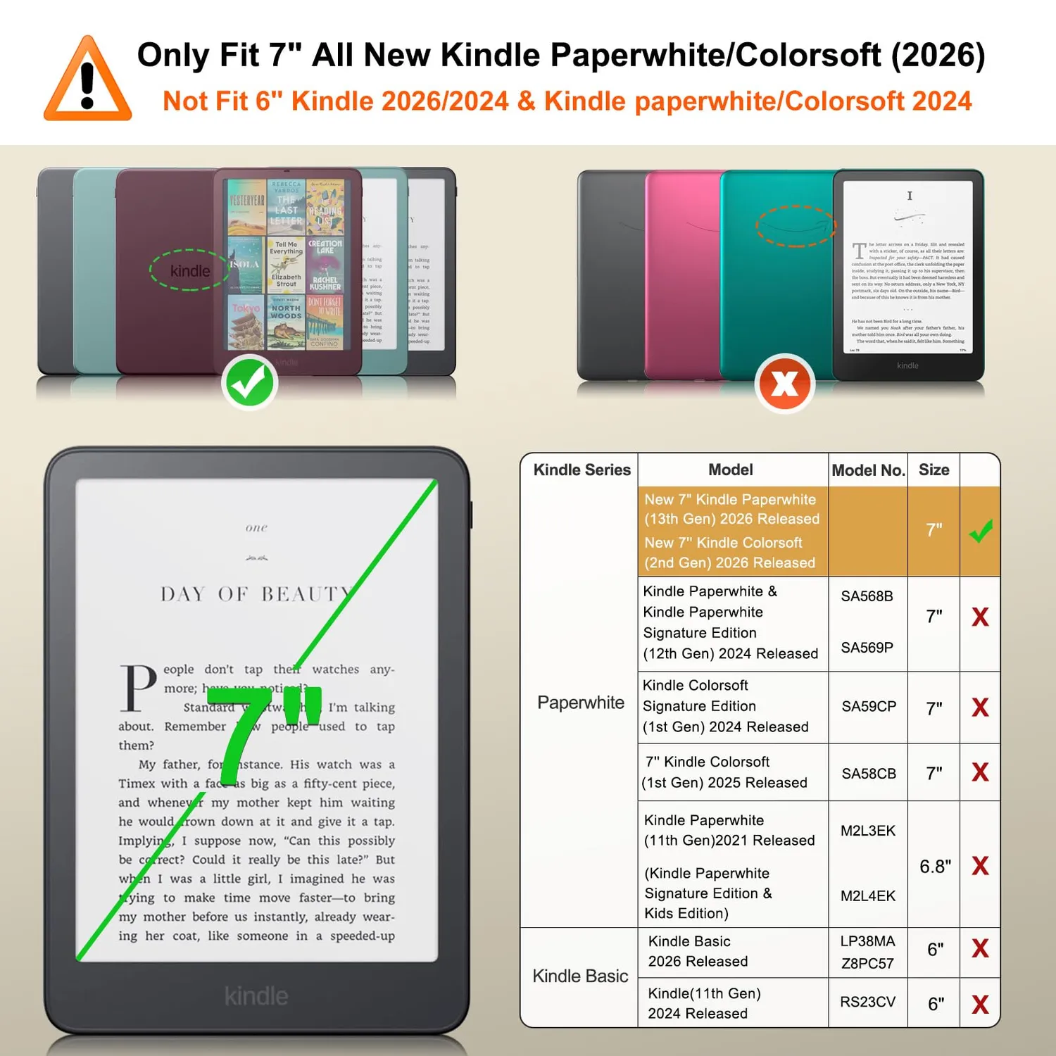 MoKo Custodia Kindle Paperwhite 13a Gen 7" Foresta Grigia pelle