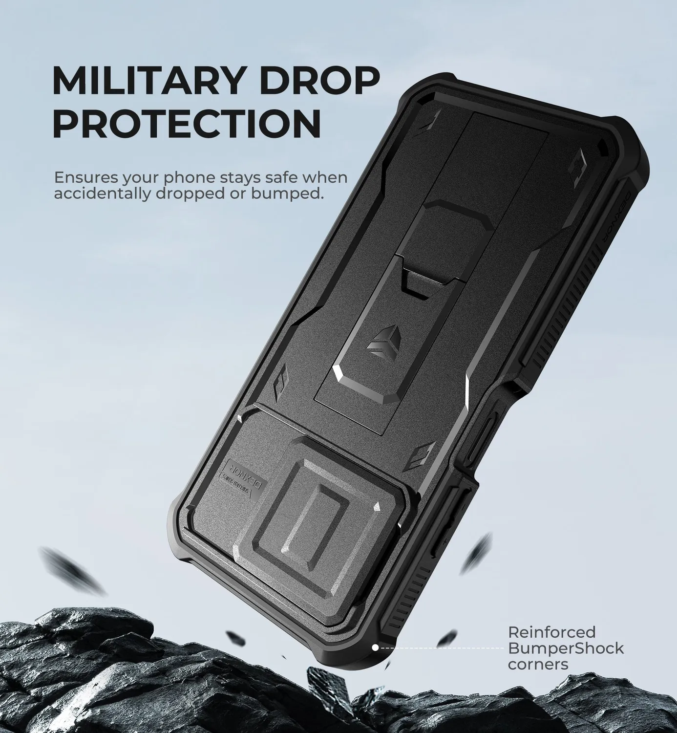 Dexnor Moto G-Power 5G 2025 cover nera full-body shockproof