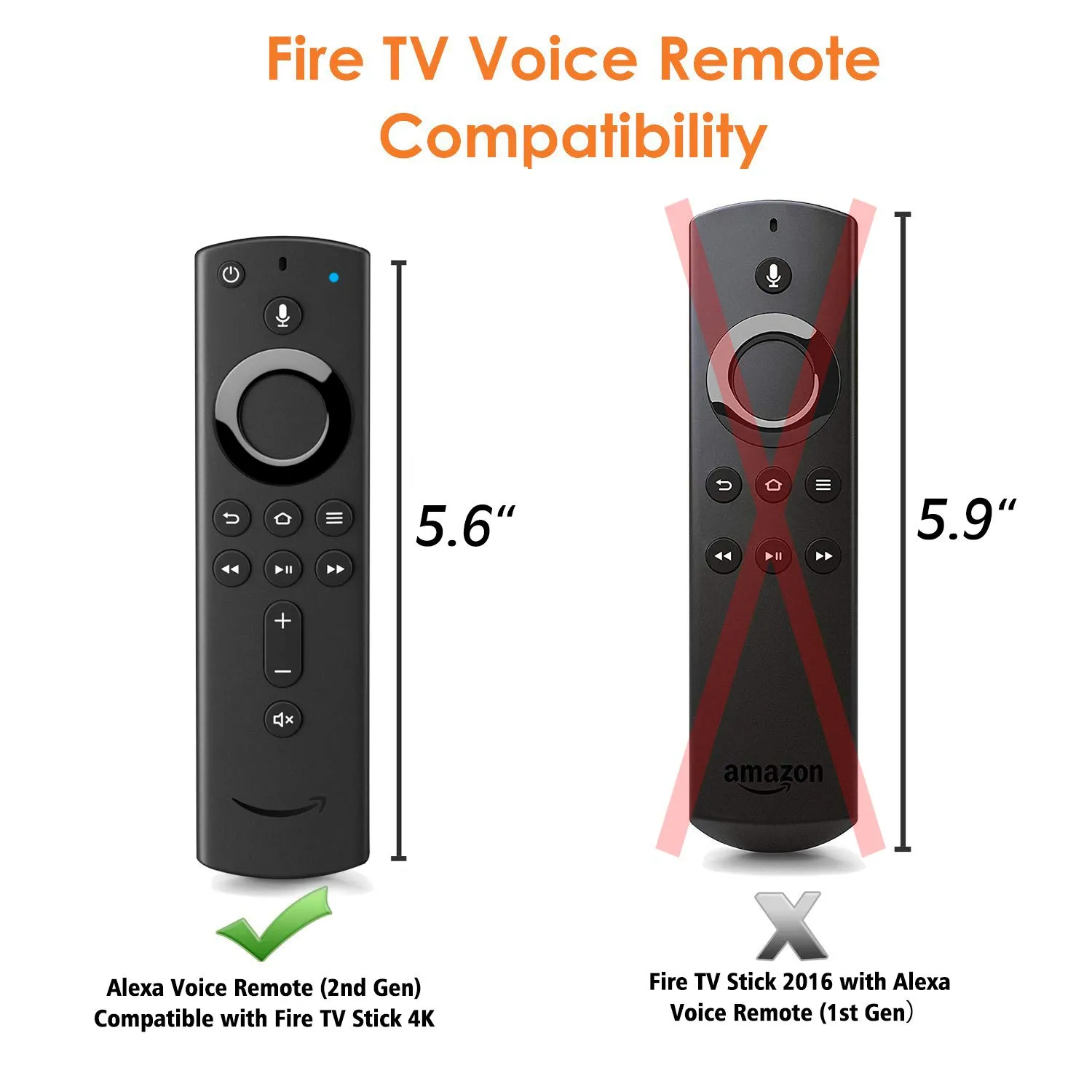MoKo Cover Telecomando Fire TV Stick Silicone Arancione