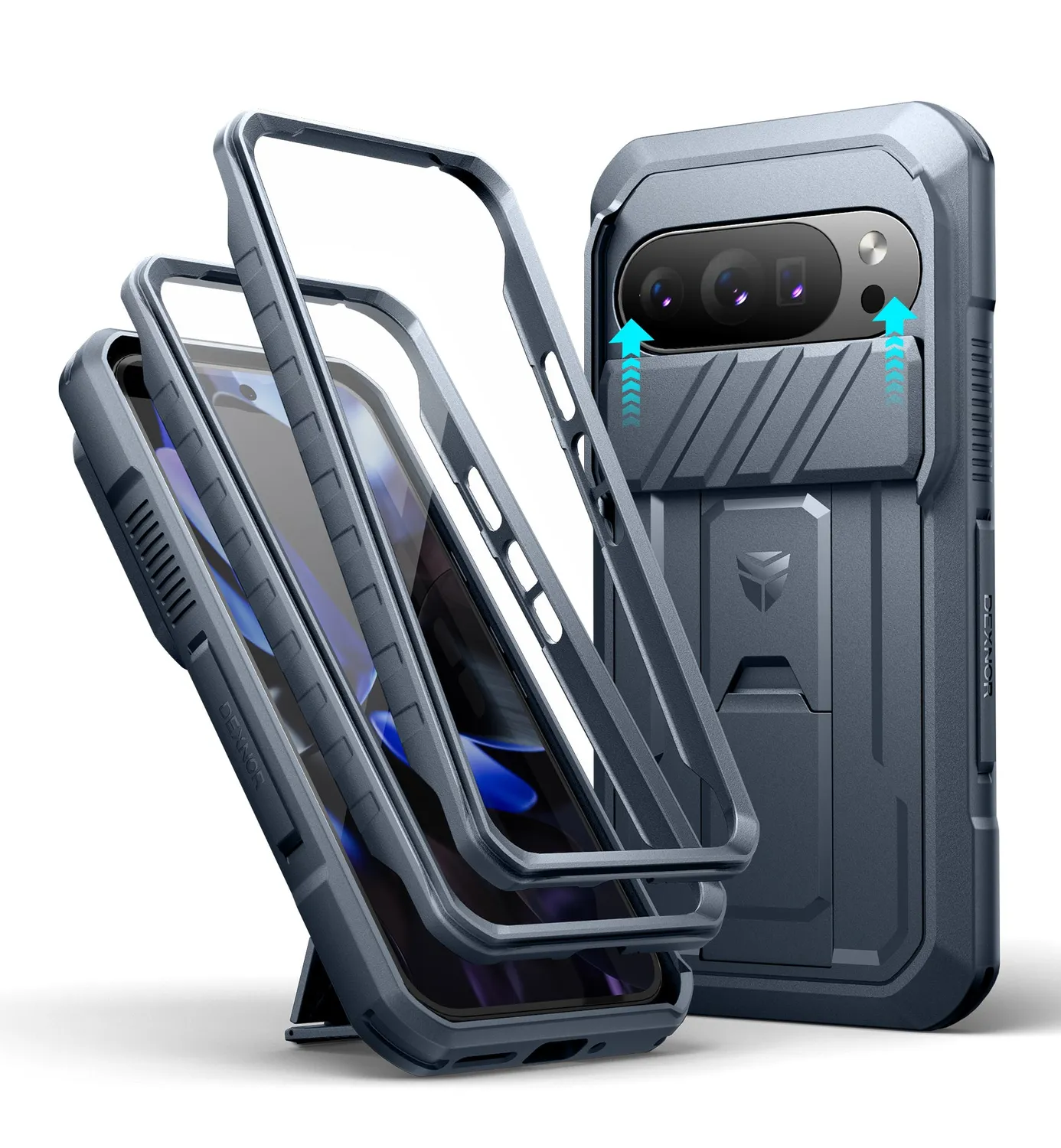 Dexnor Pixel 10 Pro cover nero copri-fotocamera integrale