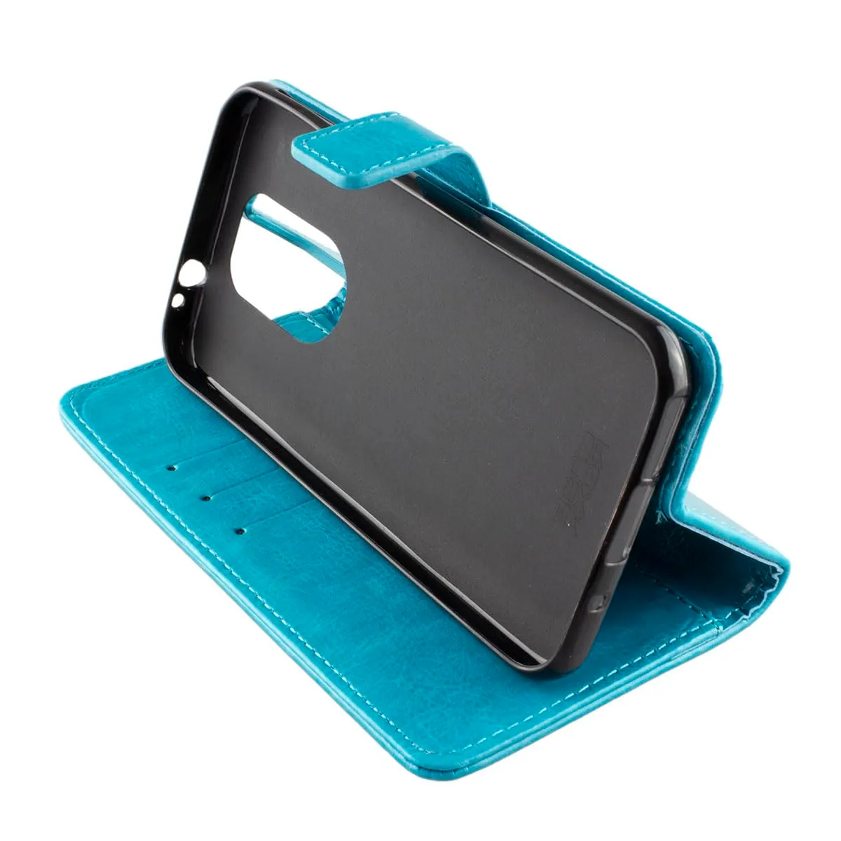 caseroxx Bookstyle Emporia Smart 5 custodia a libro azzurro chiaro carte