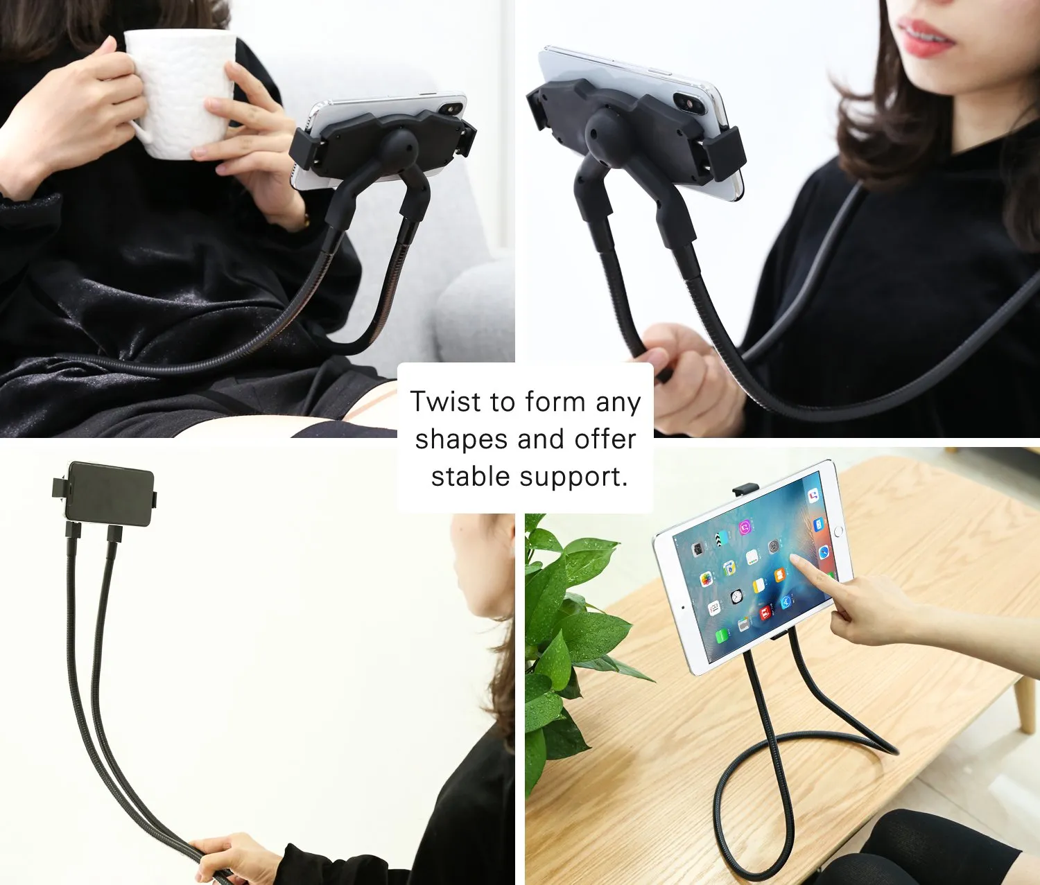 MoKo Supporto Smartphone Tablet 4-10.5" Collo Flessibile