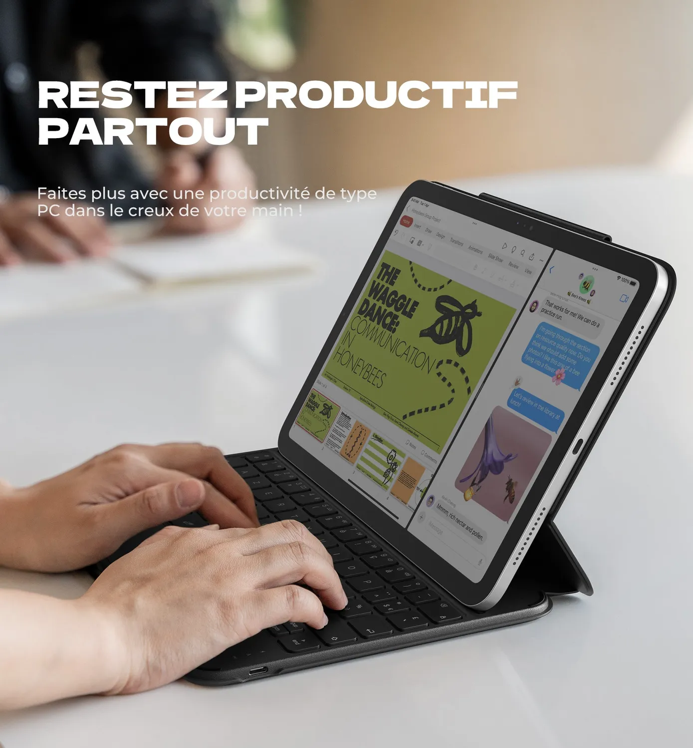 Dexnor iPad 11 Gen 10.9 custodia tastiera nera retroilluminata
